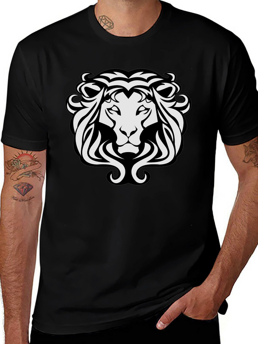 Lion Crest Graphic T-Shirt - Black
