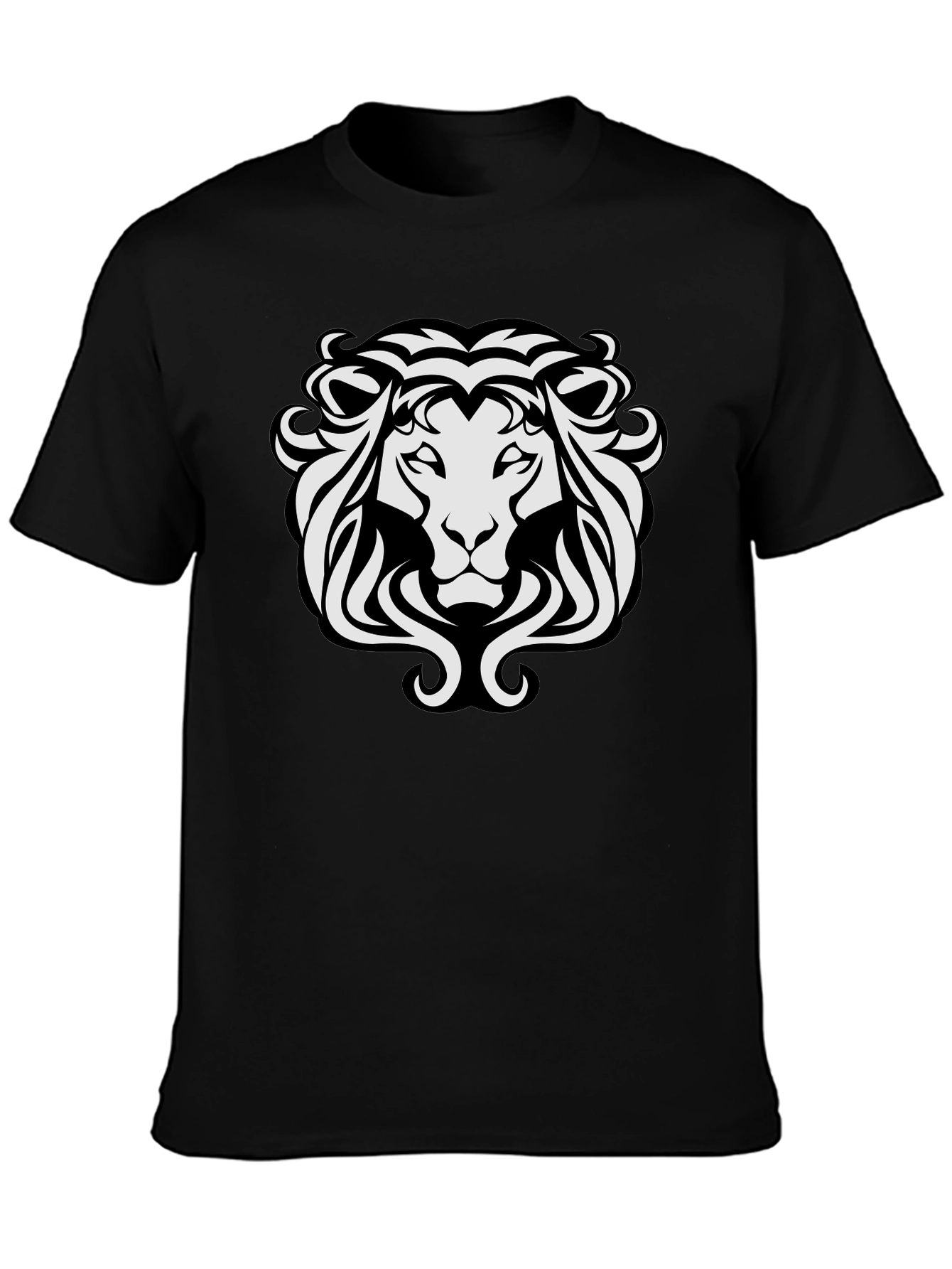 Lion Crest Graphic T-Shirt - Black