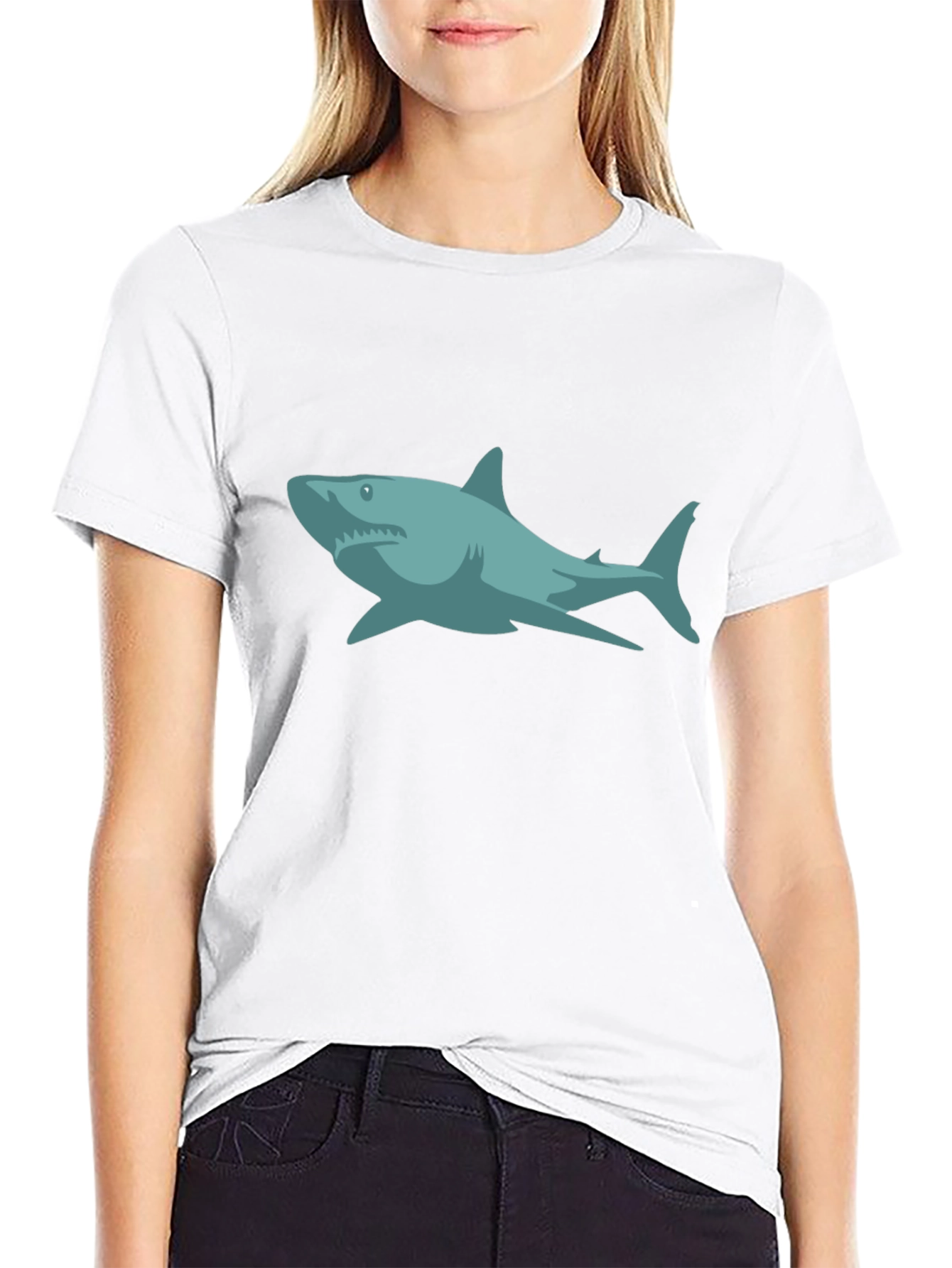 Shark Graphic Black T-Shirt - Casual Style