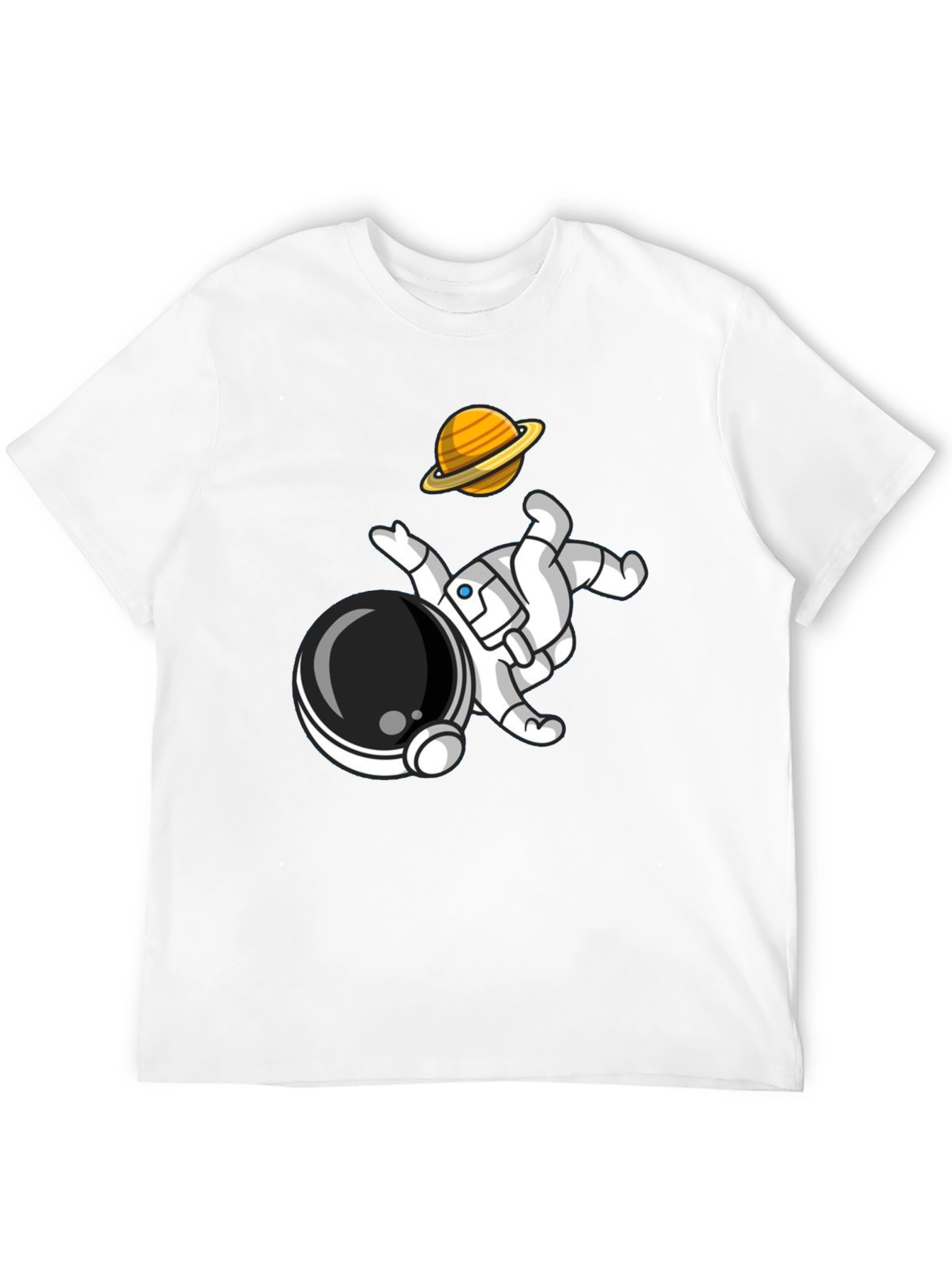 Astronaut & Planet Graphic Tee - Cool Space Design