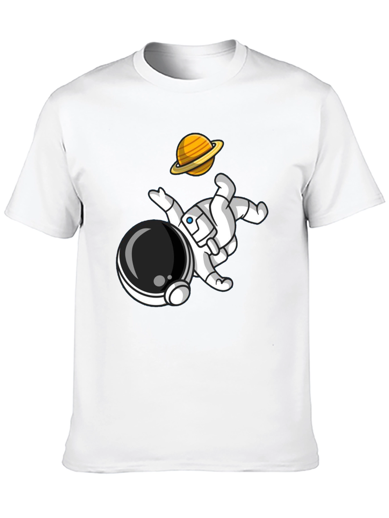 Astronaut & Planet Graphic Tee - Cool Space Design