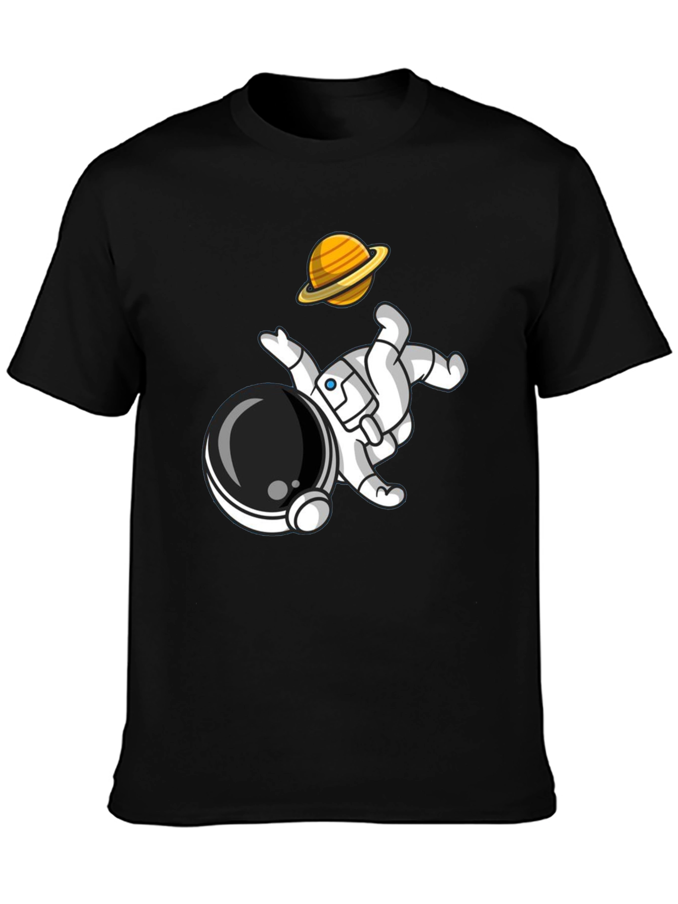 Astronaut & Planet Graphic Tee - Cool Space Design