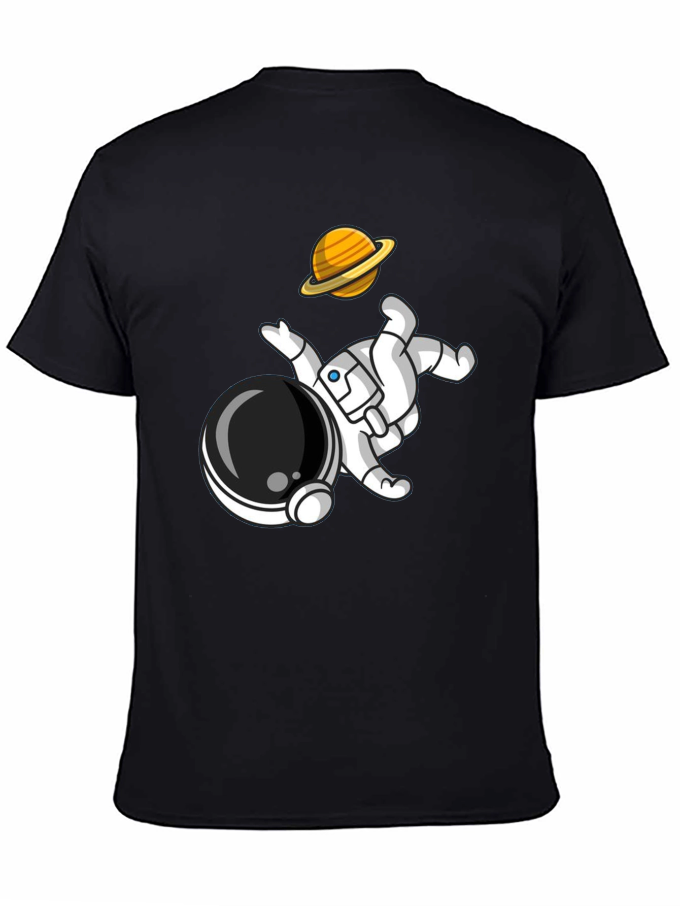 Astronaut & Planet Graphic Tee - Cool Space Design