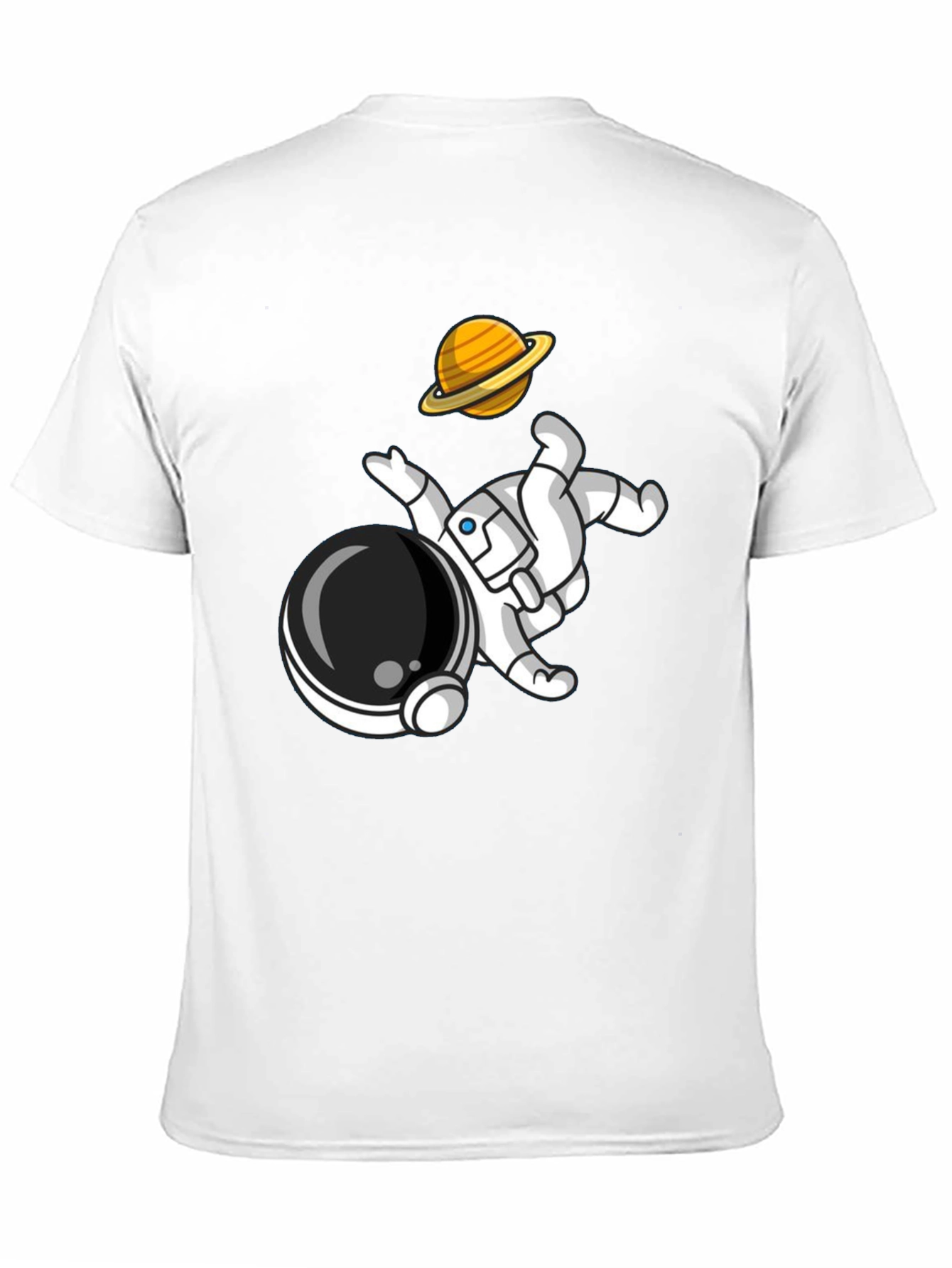 Astronaut & Planet Graphic Tee - Cool Space Design