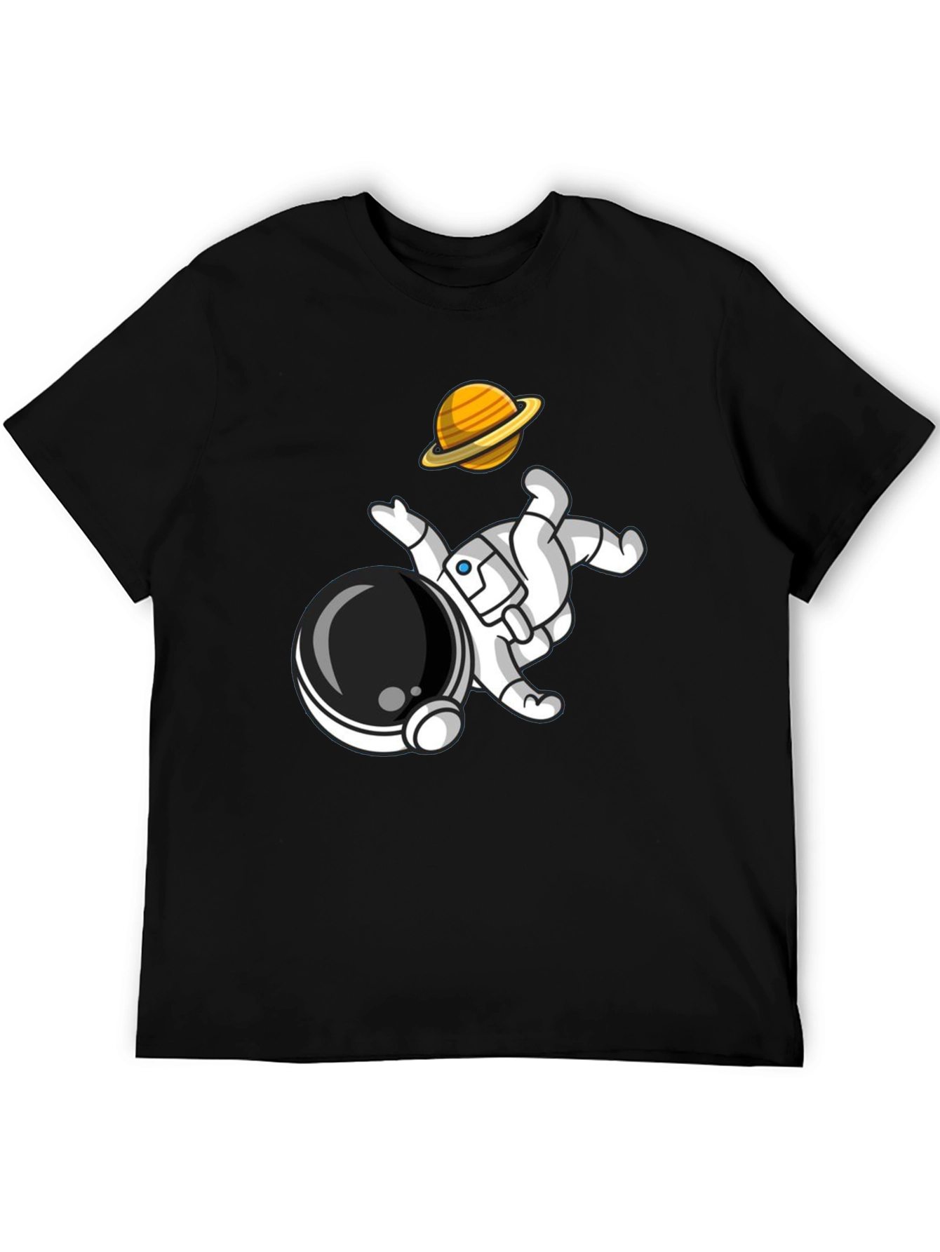 Astronaut & Planet Graphic Tee - Cool Space Design
