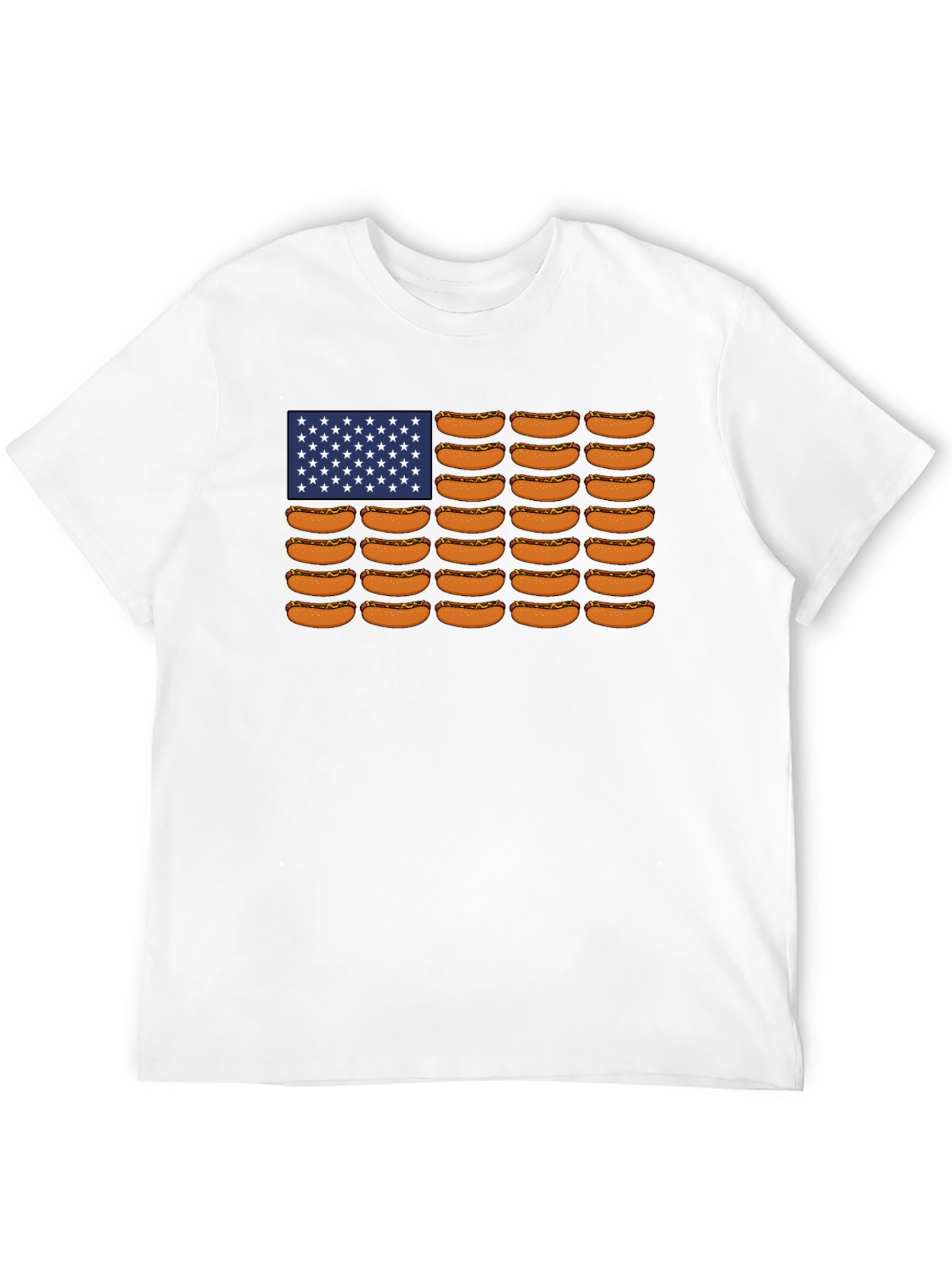 Hot Dog USA Flag Graphic Tee