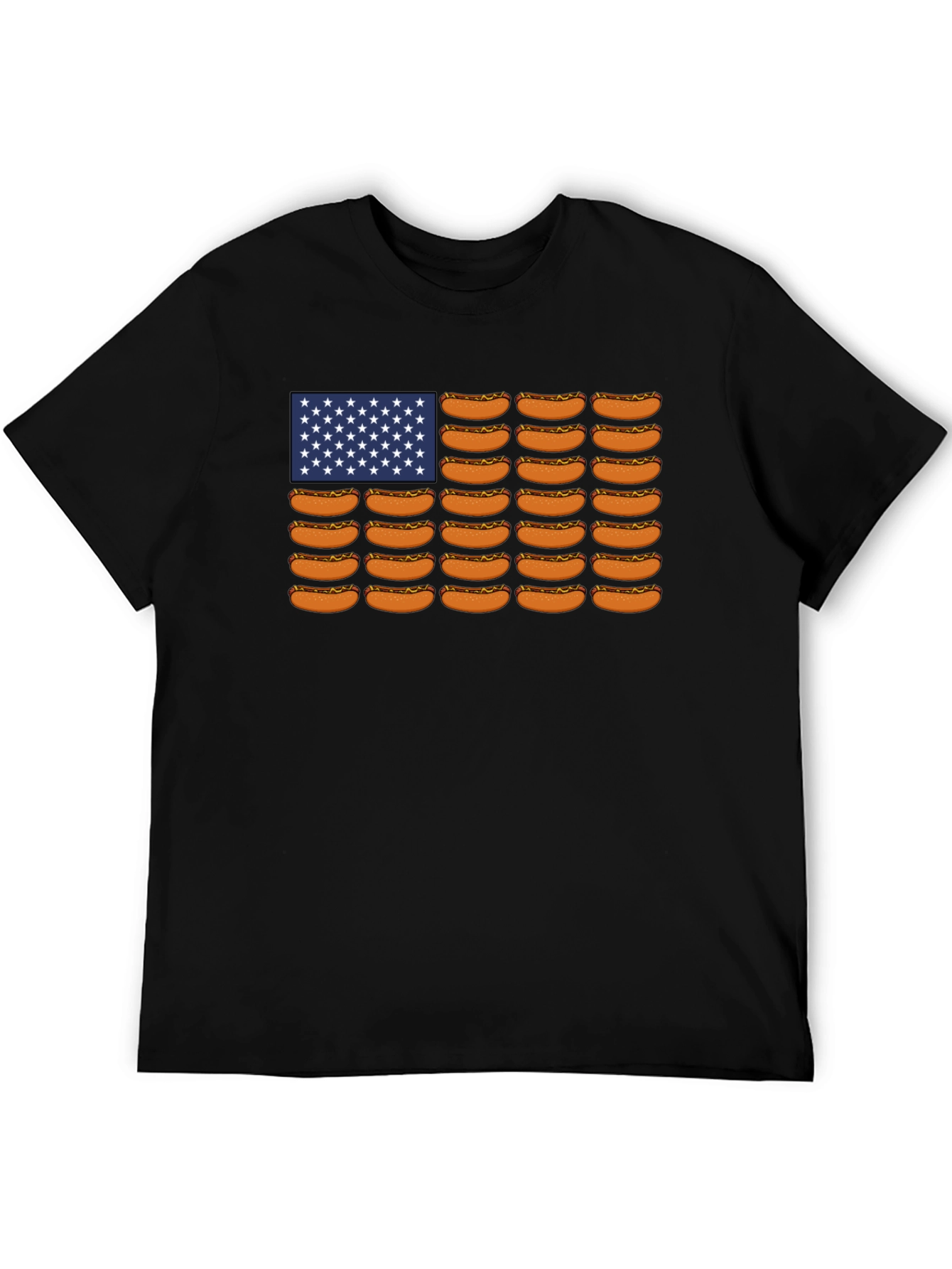 Hot Dog USA Flag Graphic Tee
