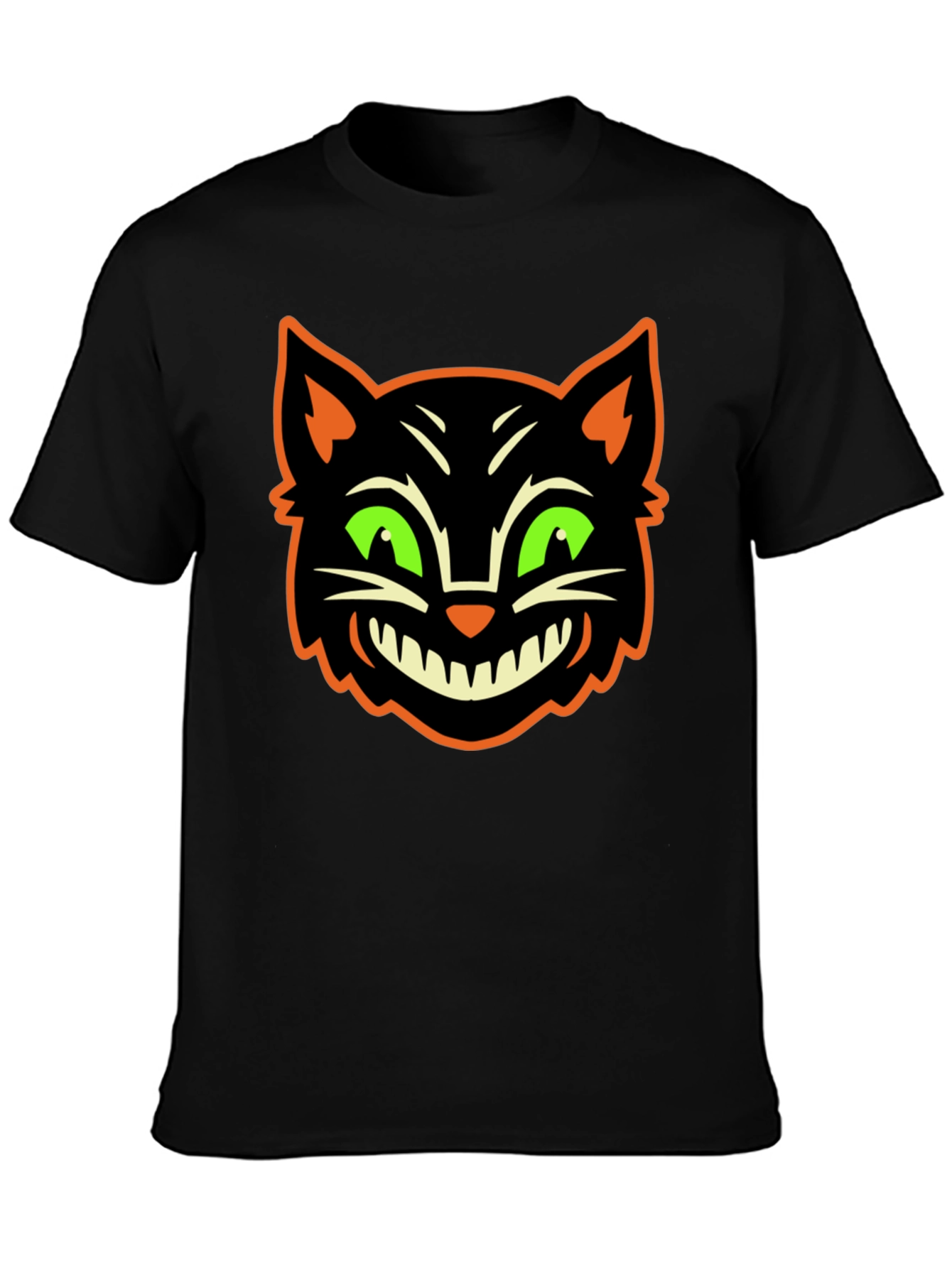 Halloween Cat Graphic T-Shirt
