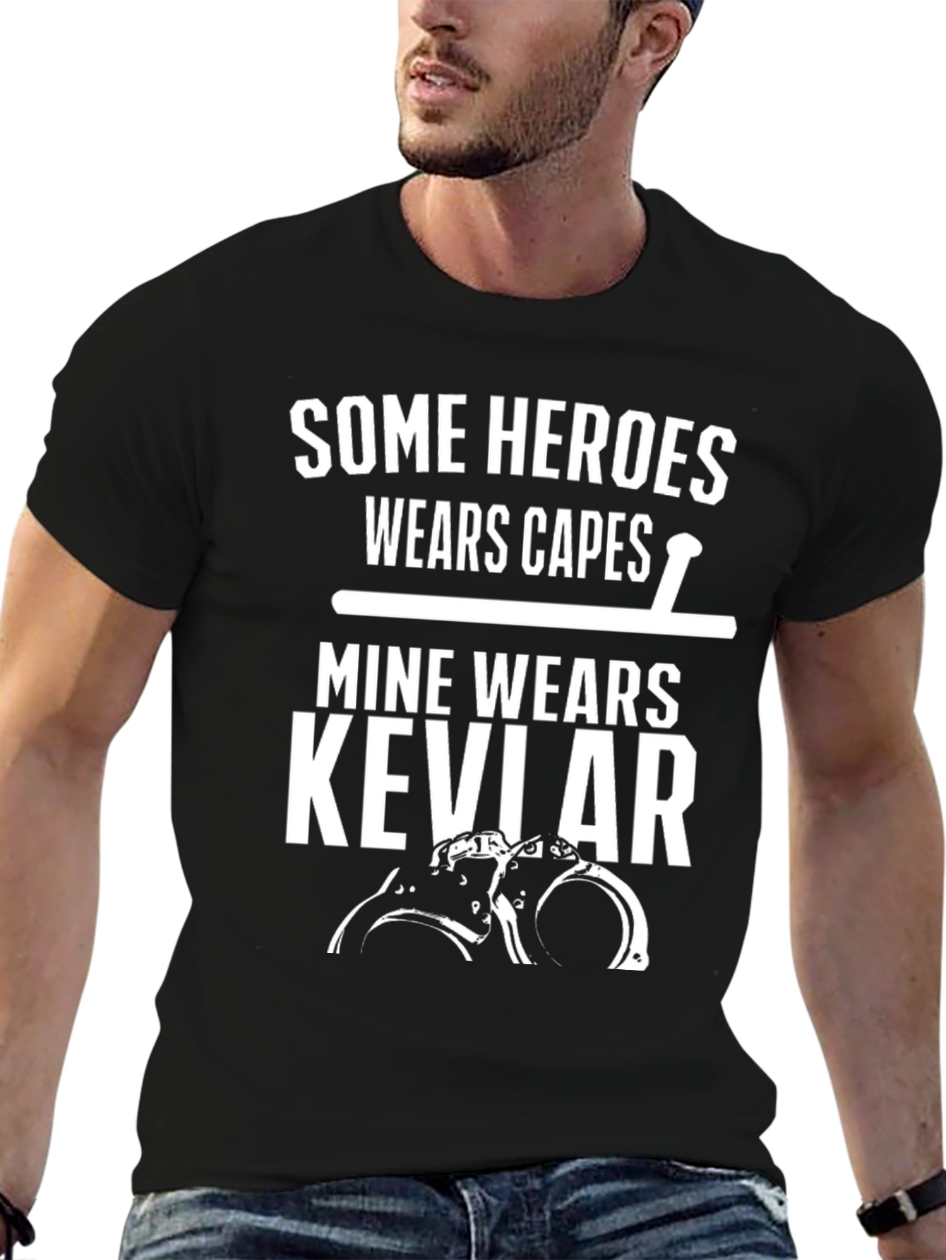 Heroes Wear Kevlar T-Shirt - Law Enforcement Tribute