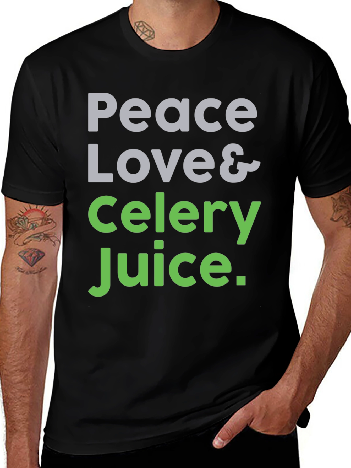 Peace Love & Celery Juice Graphic Tee