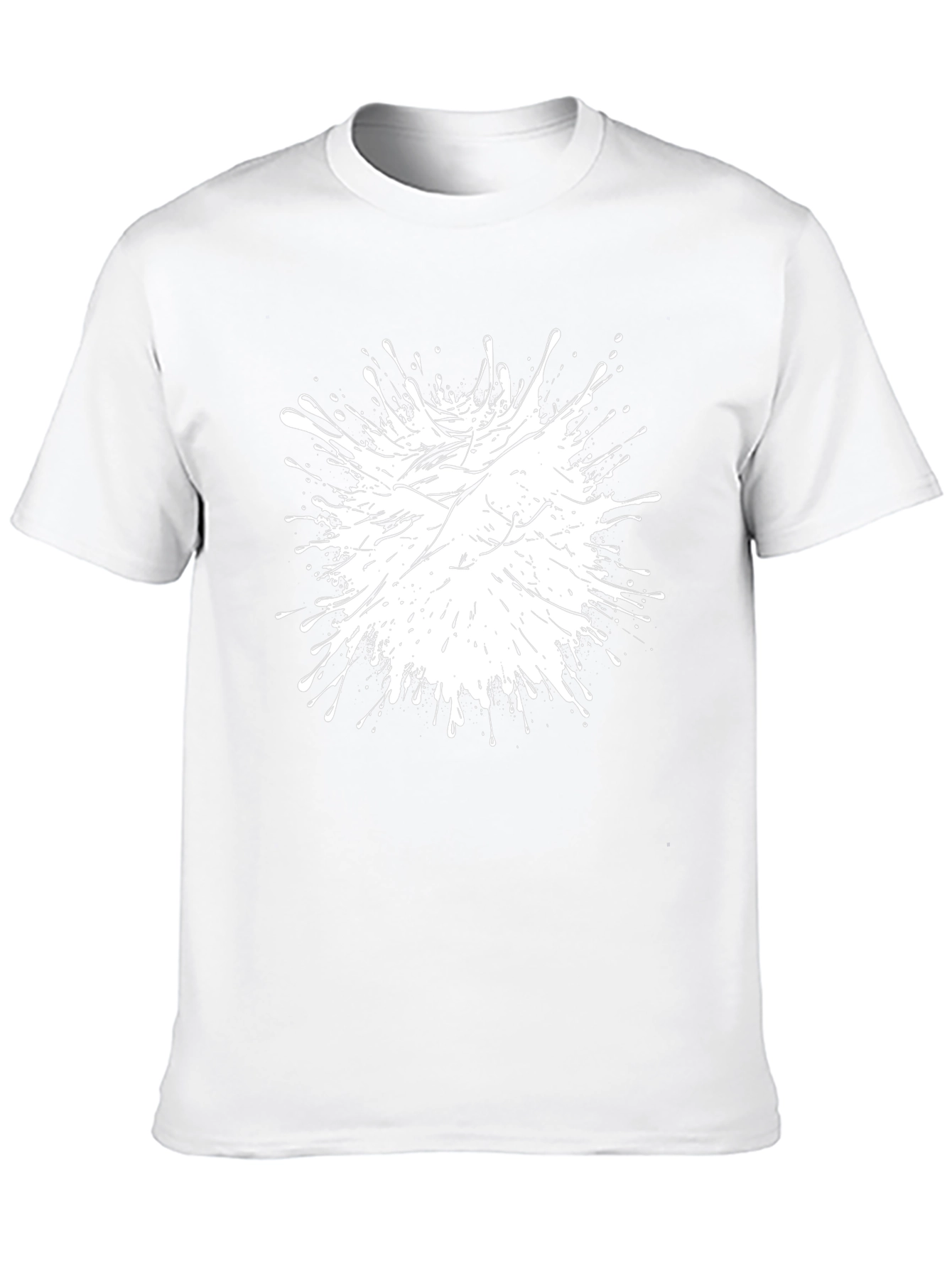 Abstract Splatter Graphic Black T-Shirt