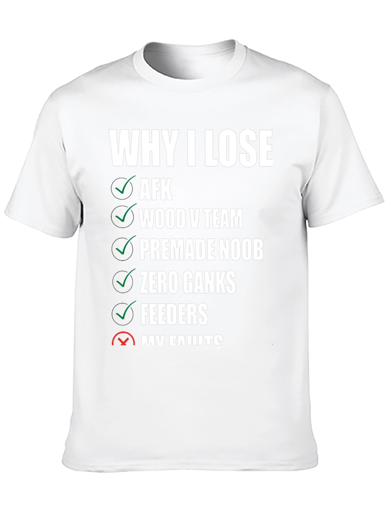 Gamer T-Shirt: Why I Lose