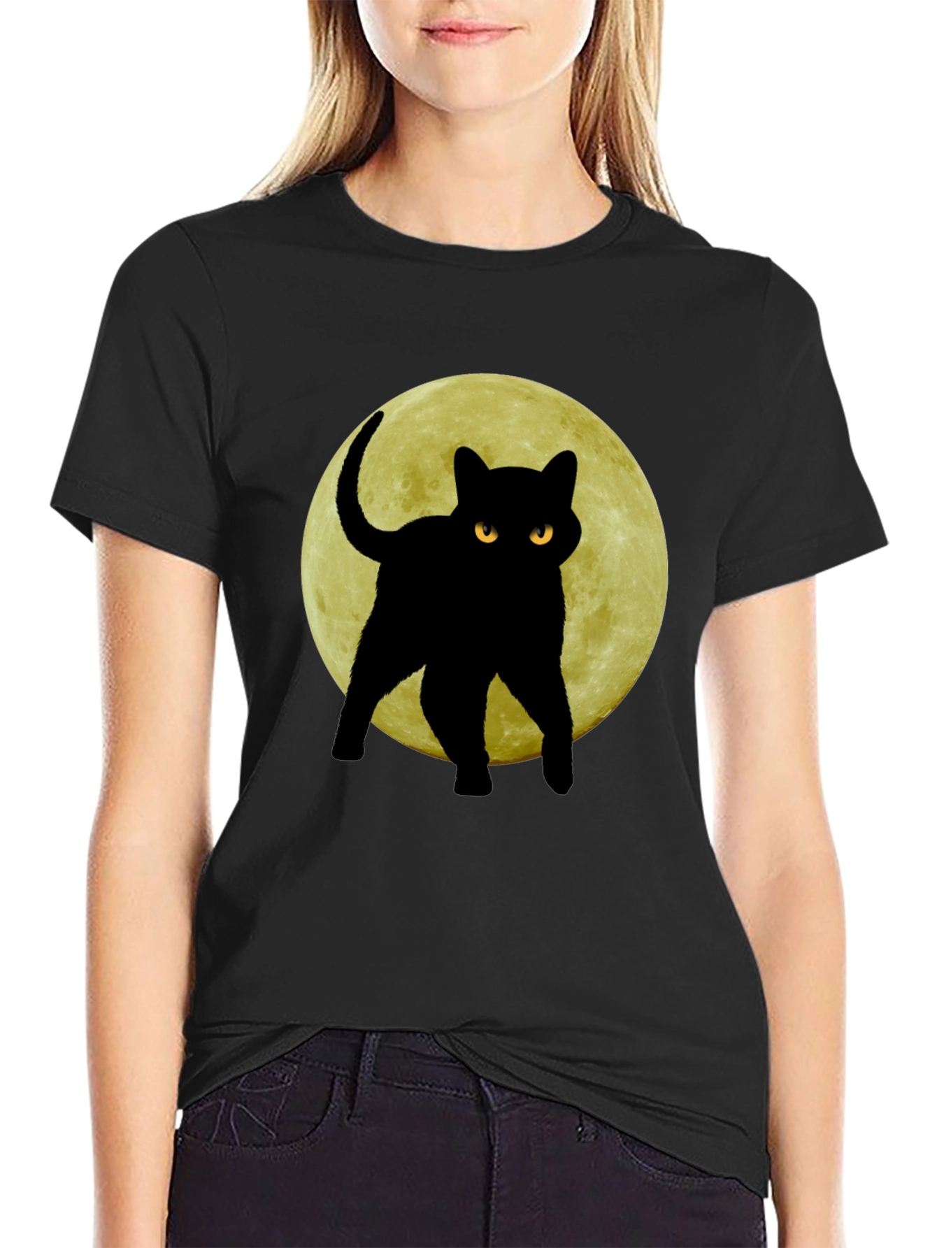 Black Cat Moon T-Shirt