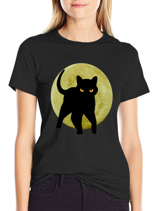 Black Cat Moon T-Shirt