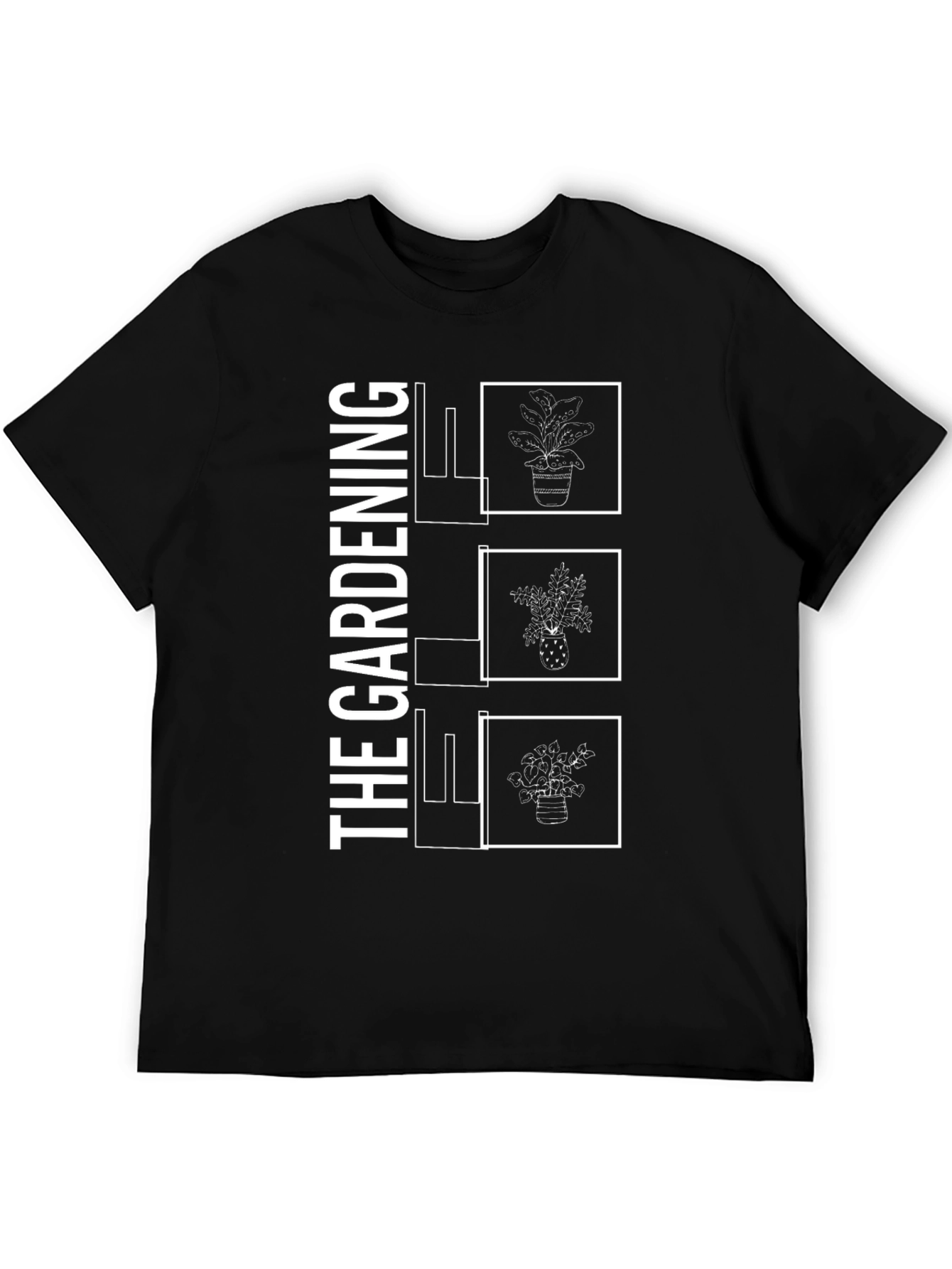 Gardening Plants Black T-Shirt