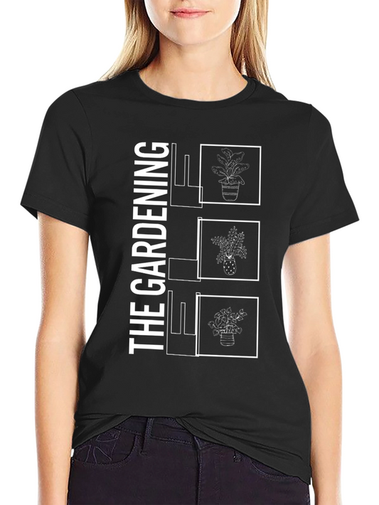 Gardening Plants Black T-Shirt