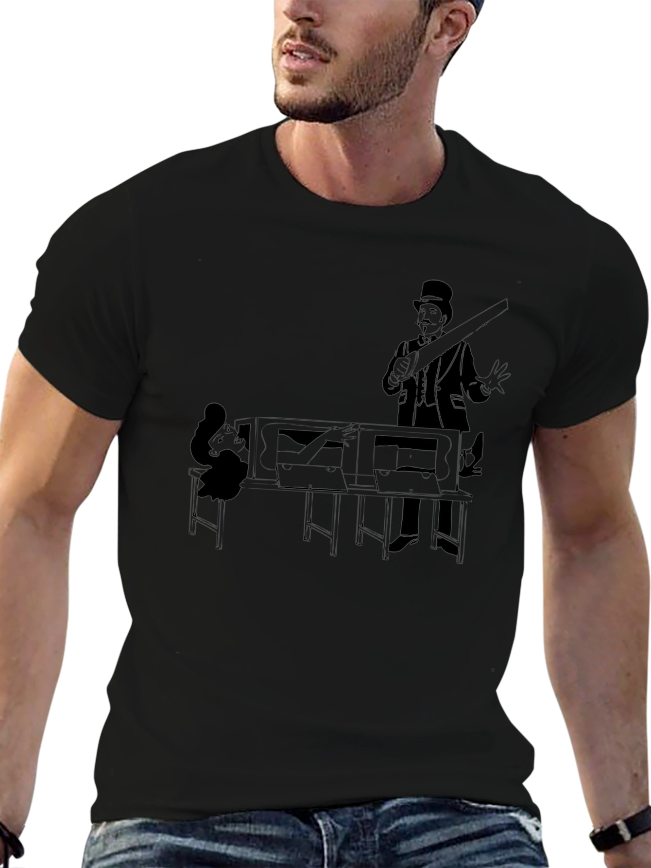 Magicians Saw T-Shirt - Classic Illusion Tee