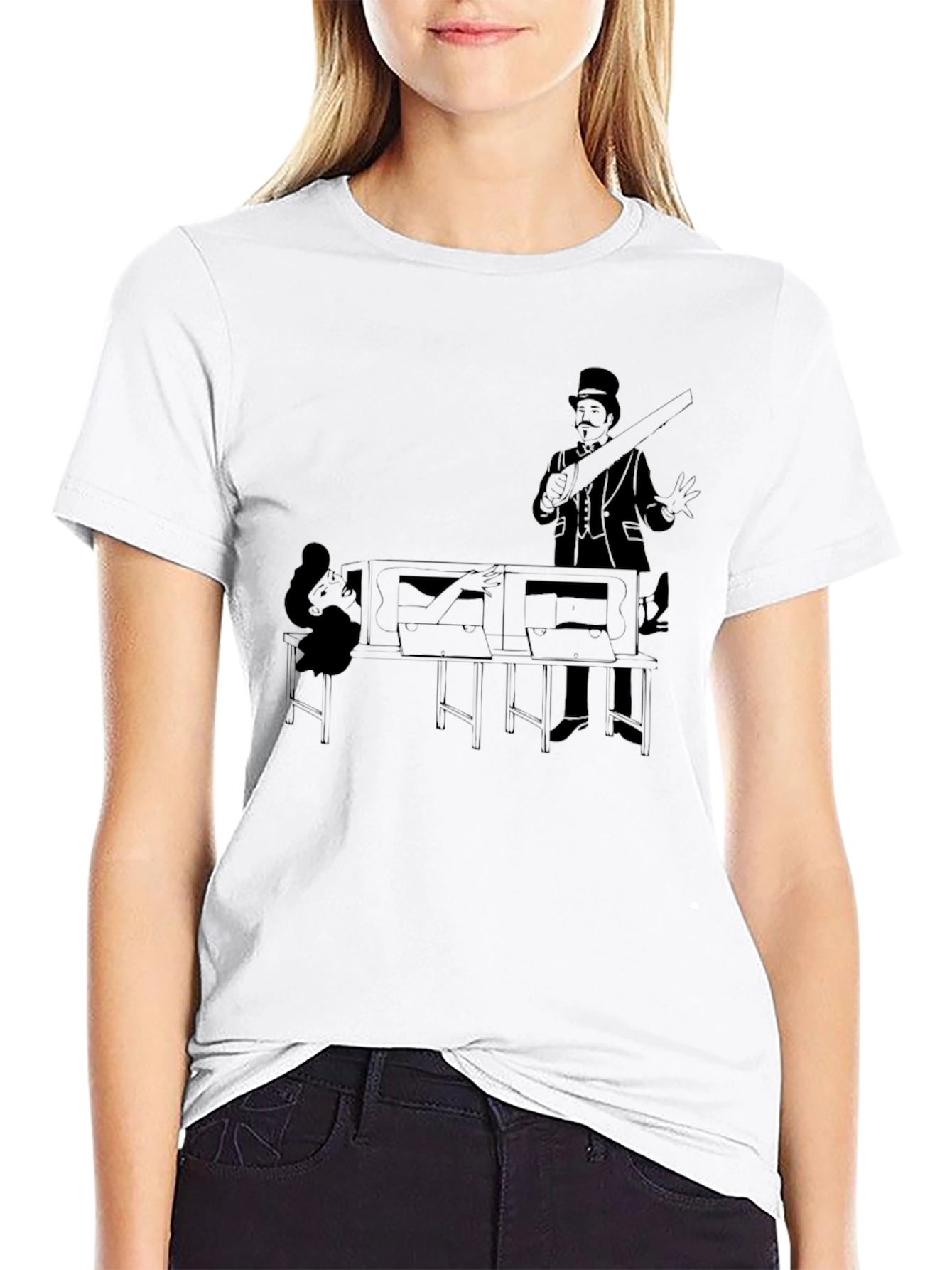 Magicians Saw T-Shirt - Classic Illusion Tee