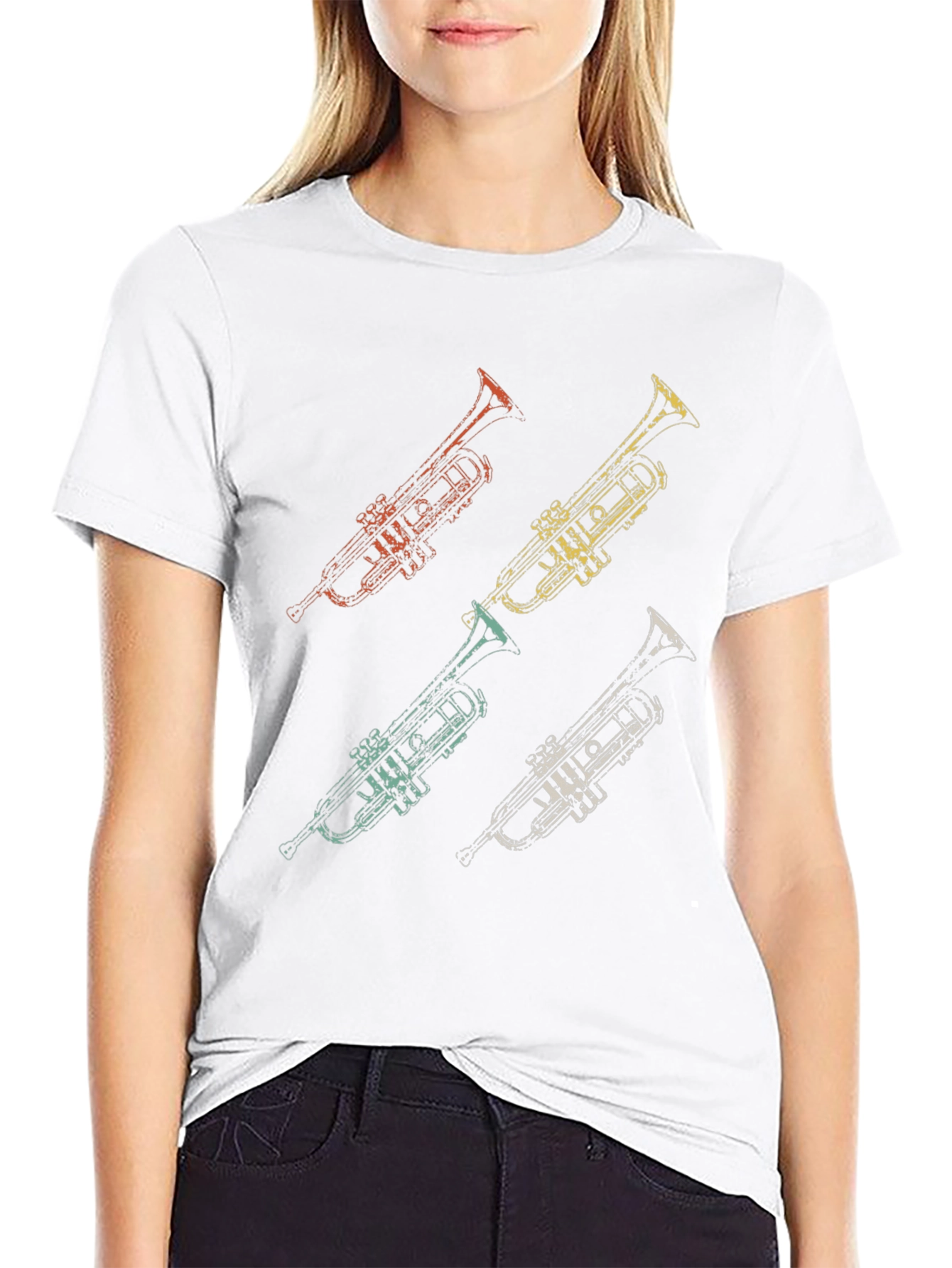 Retro Trumpet Graphic Tee - Cool Music Lover Shirt