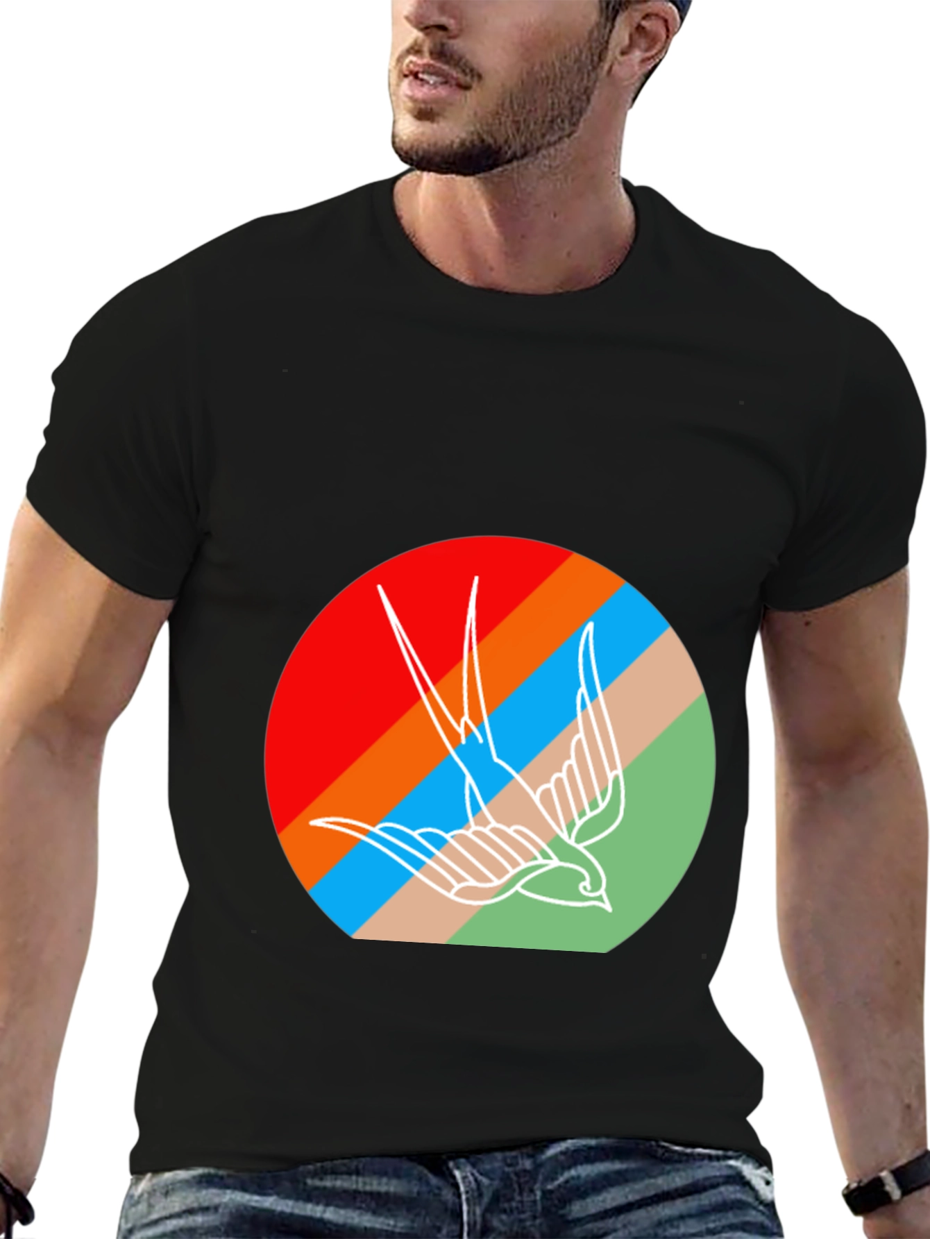 Retro Bird Graphic Tee - Casual Comfort