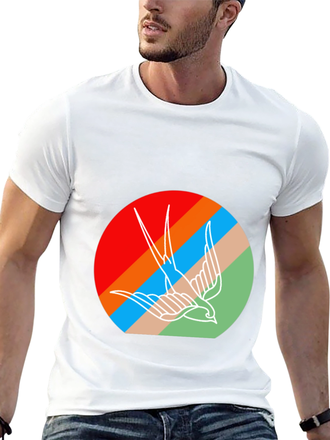 Retro Bird Graphic Tee - Casual Comfort
