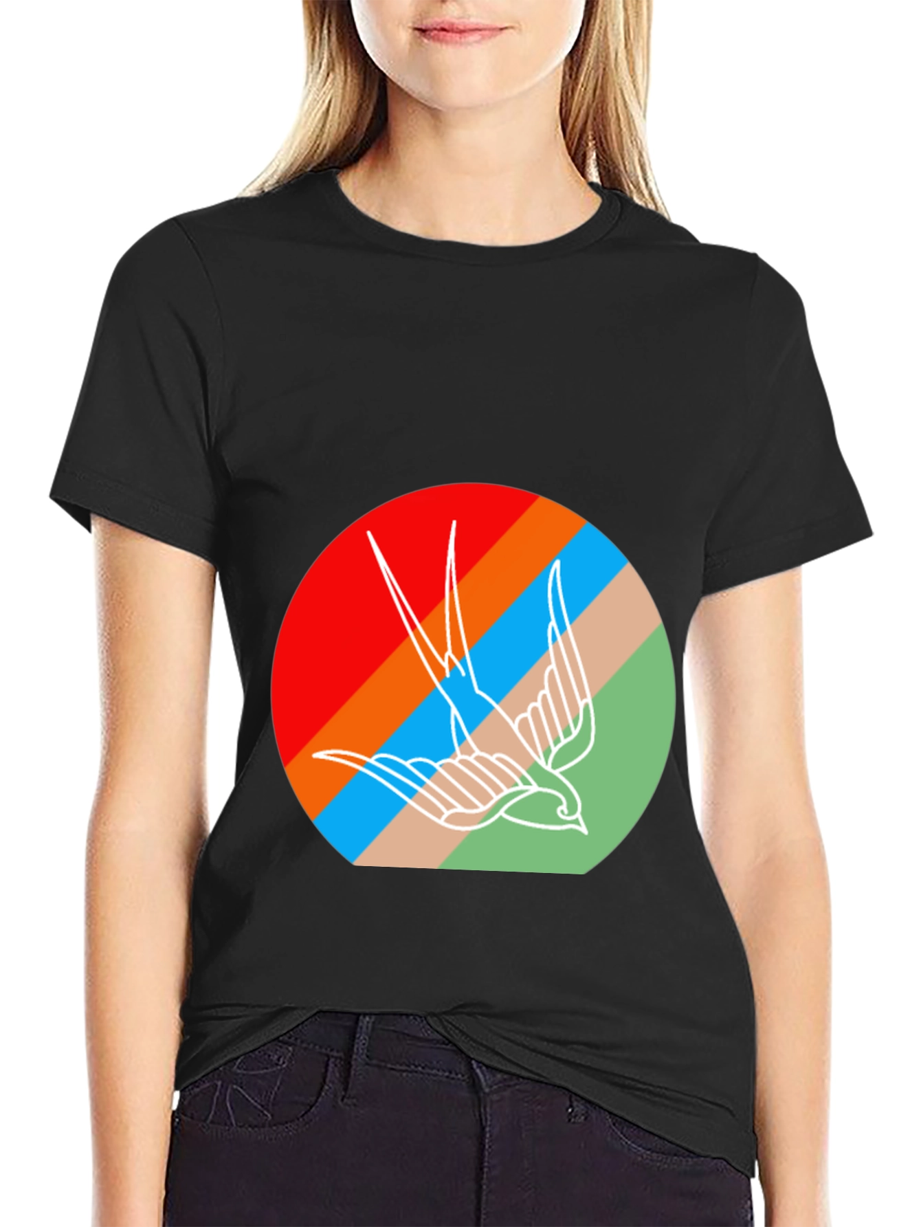 Retro Bird Graphic Tee - Casual Comfort