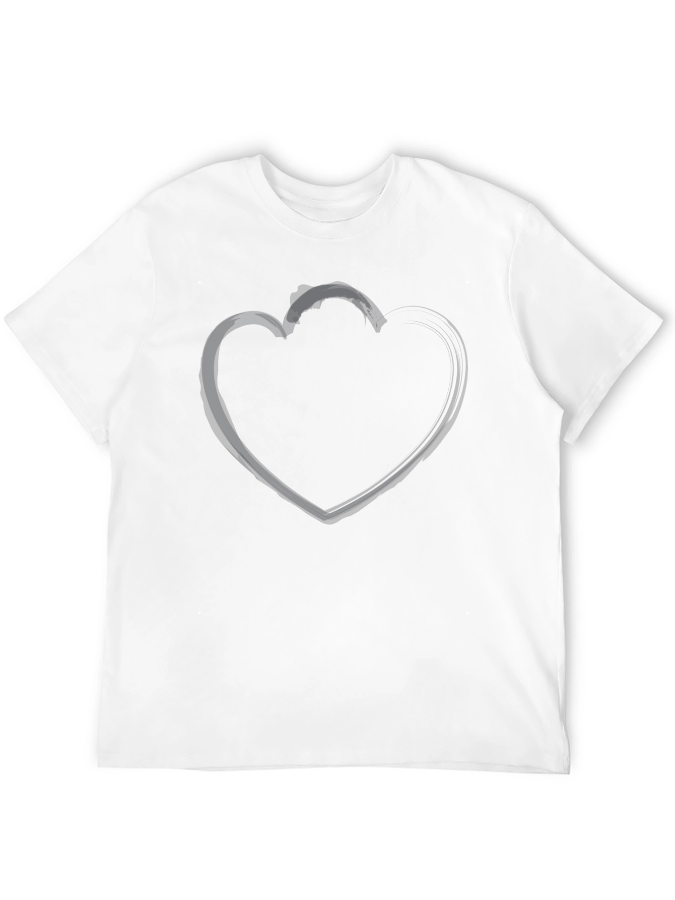 Heart Outline Black T-Shirt