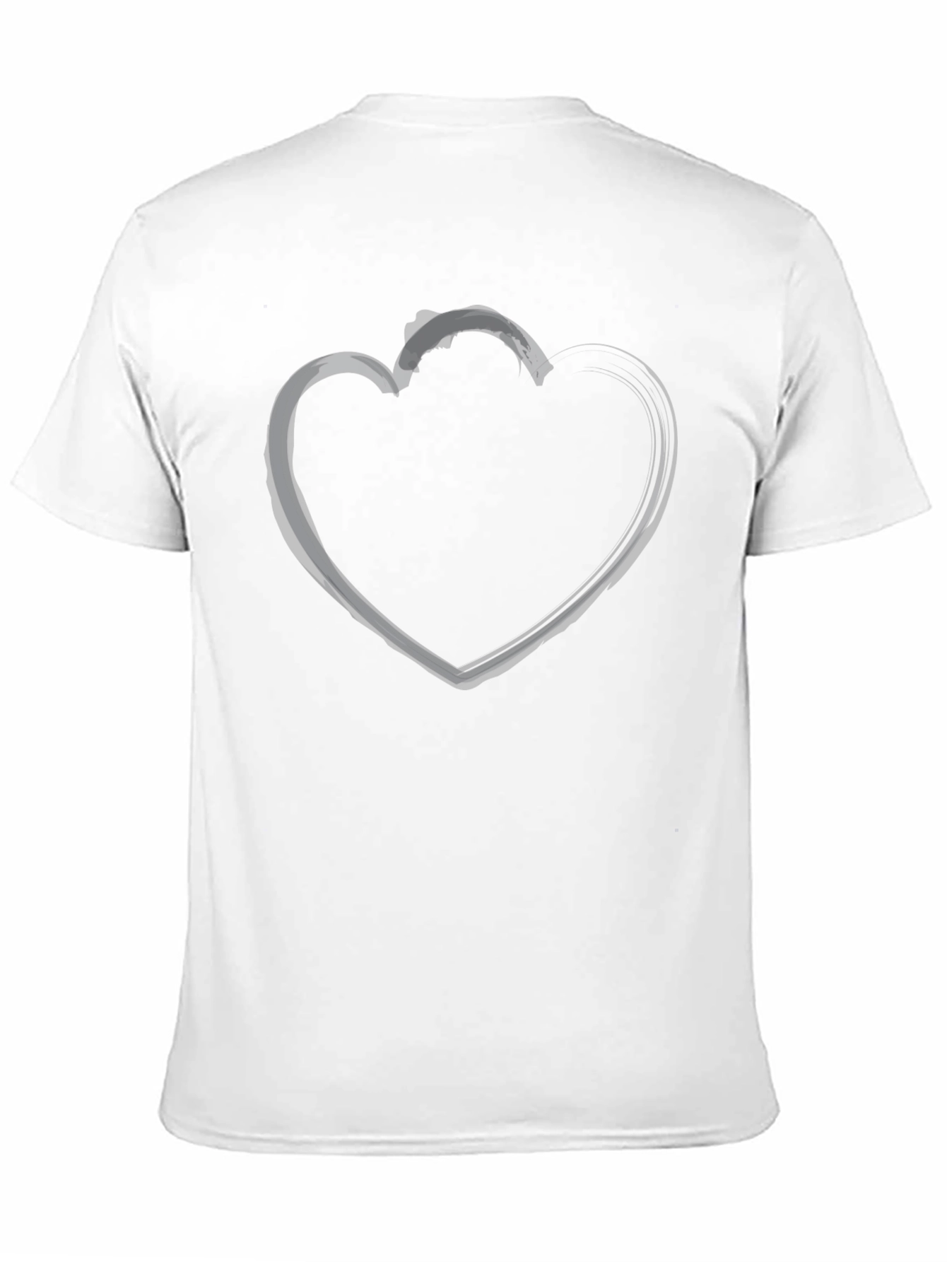Heart Outline Black T-Shirt