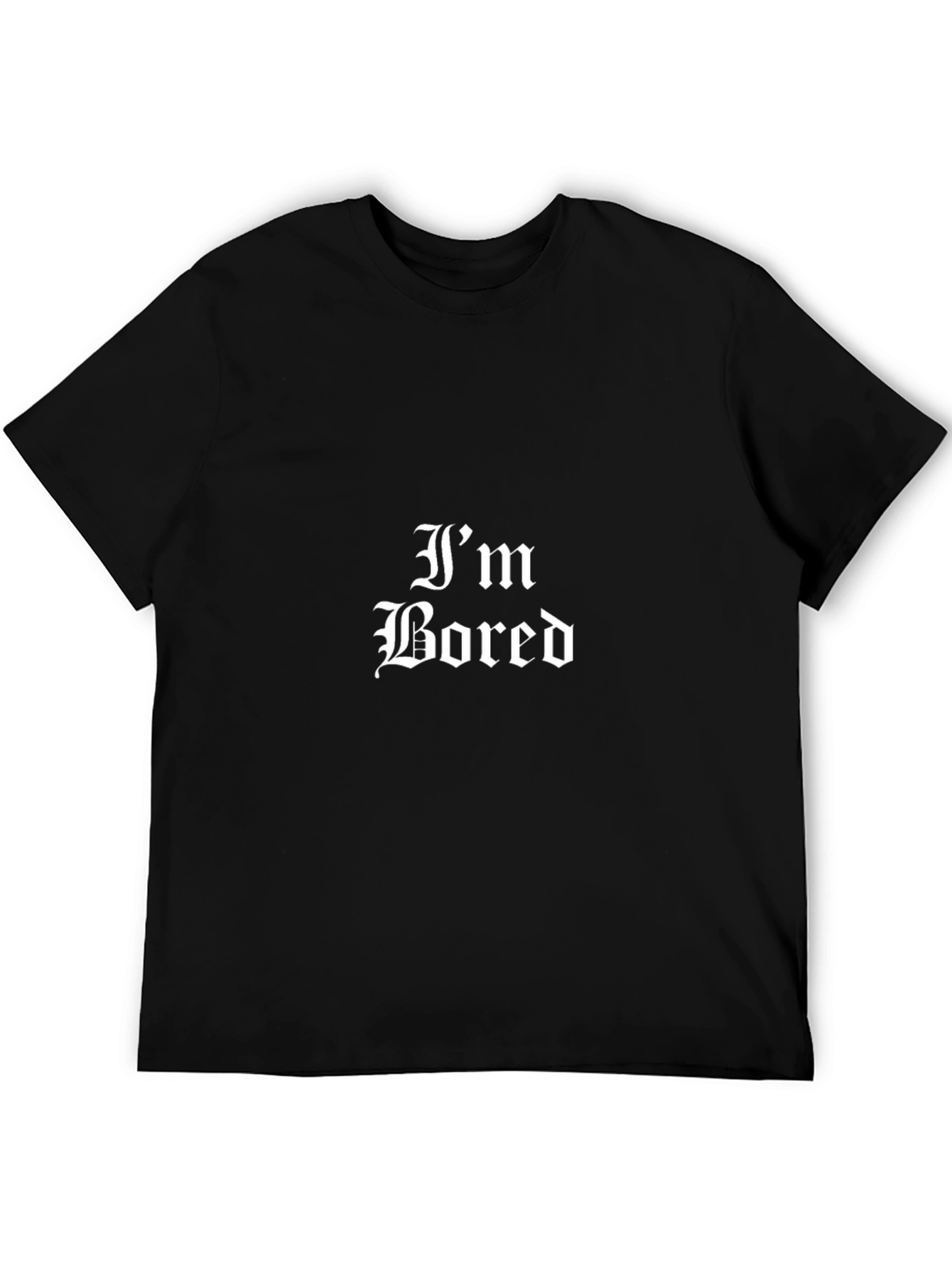 Im Bored Graphic Tee - Black Cotton Blend