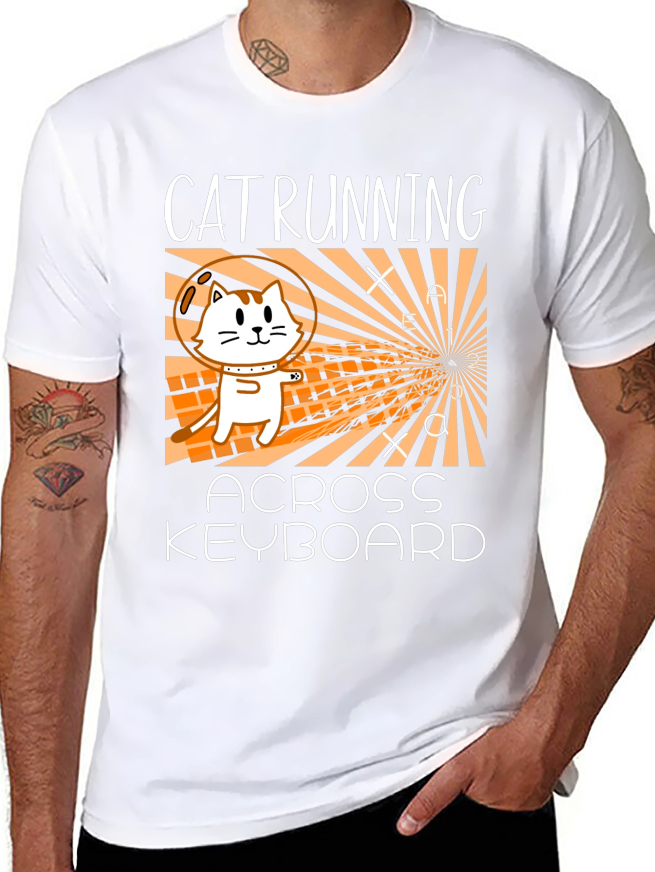 Cat Running Across Keyboard T-Shirt