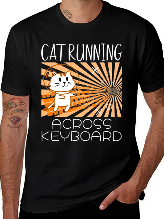 Cat Running Across Keyboard T-Shirt