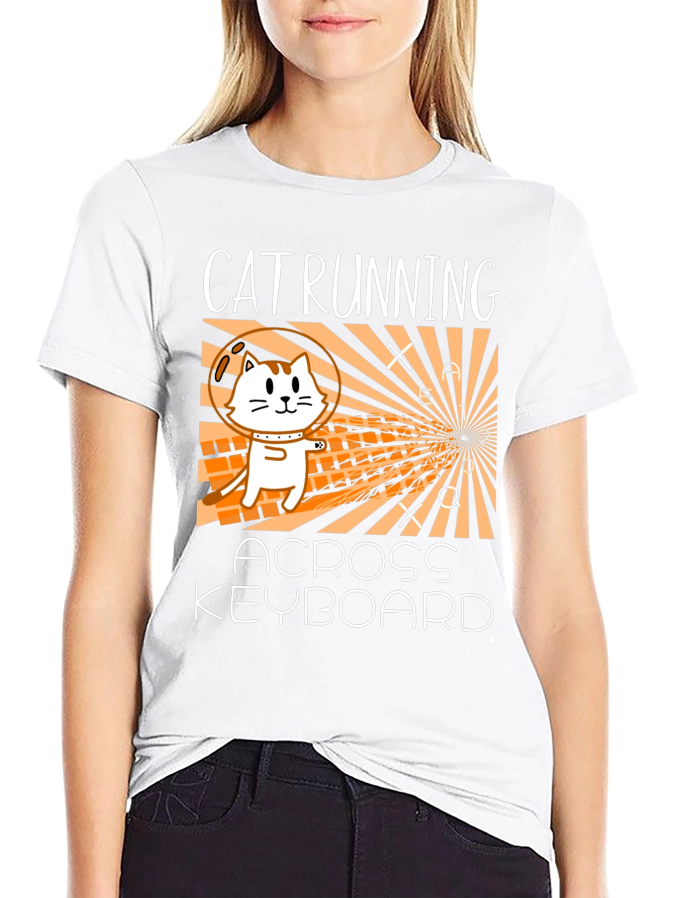 Cat Running Across Keyboard T-Shirt
