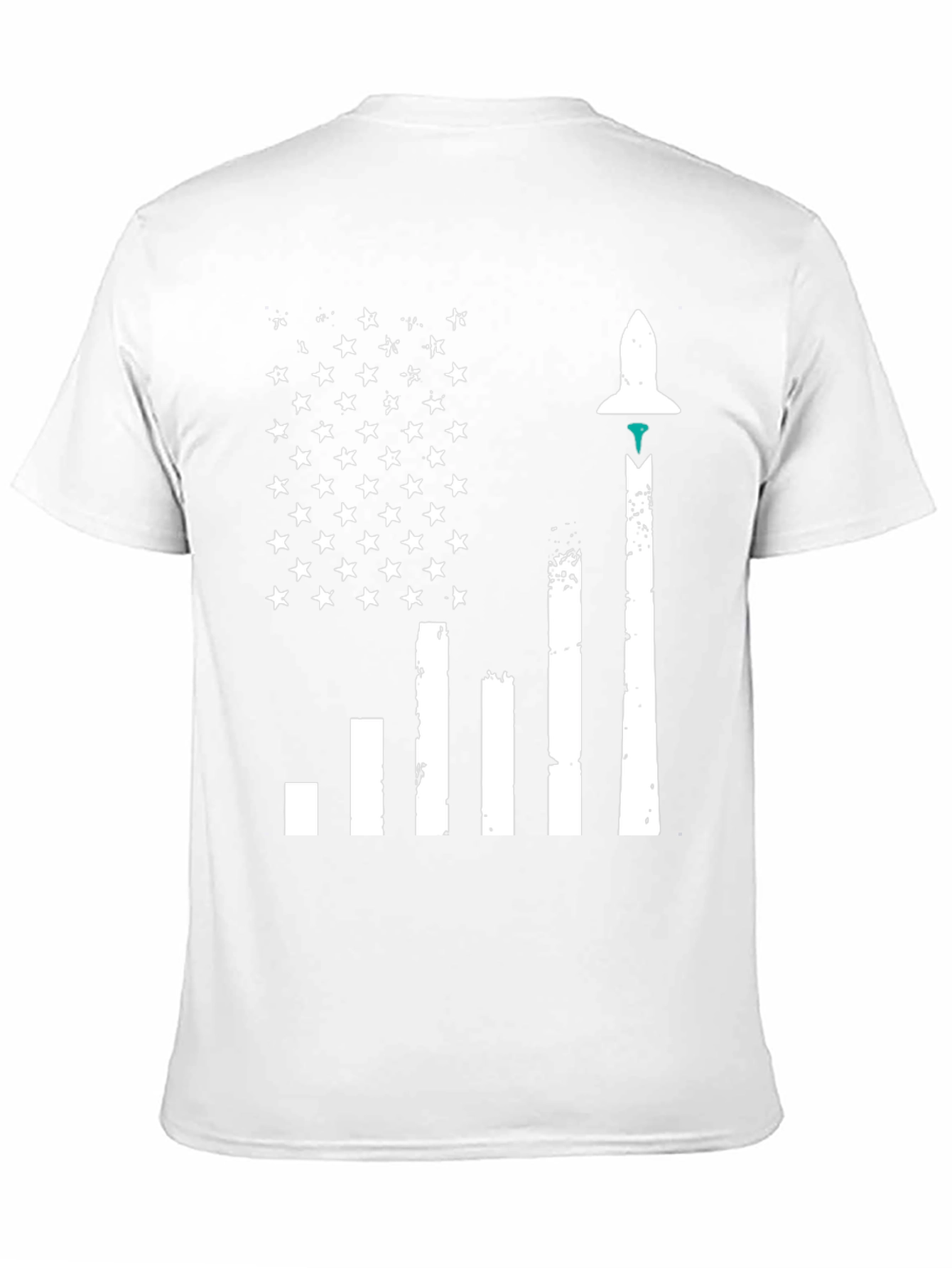 Rocket Launch American Flag Graphic Tee