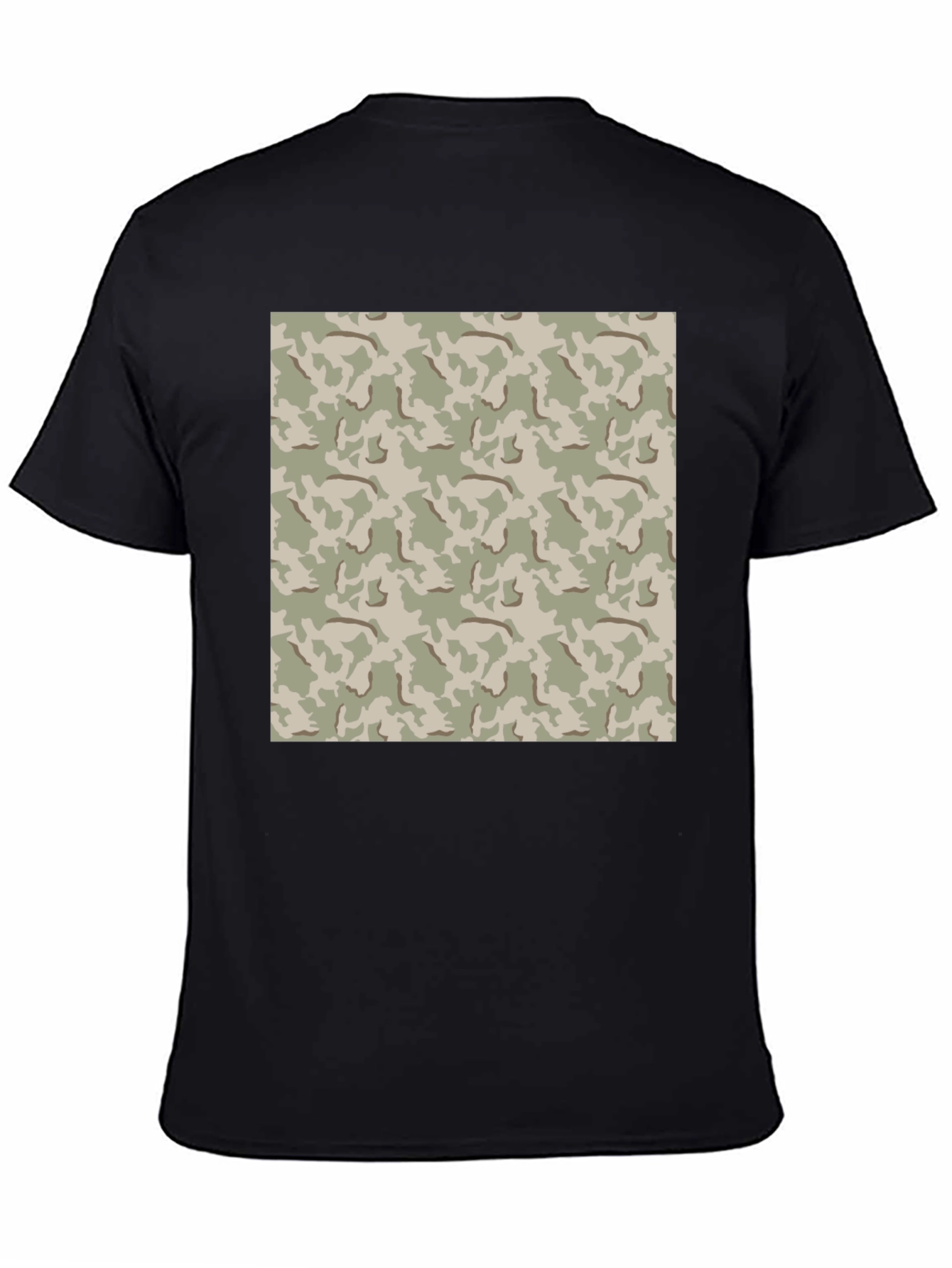 Camouflage Pattern Black T-Shirt