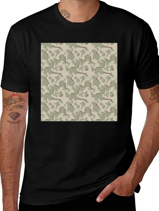Camouflage Pattern Black T-Shirt