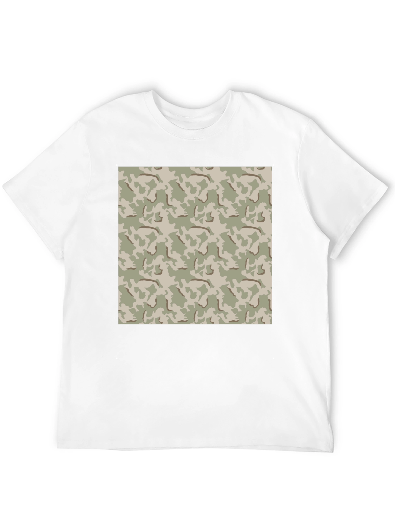 Camouflage Pattern Black T-Shirt