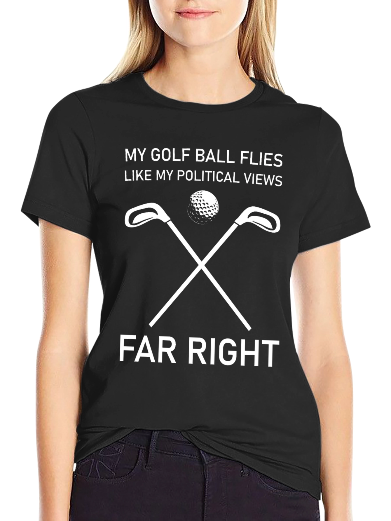 Golf Ball Flies Political Views T-Shirt