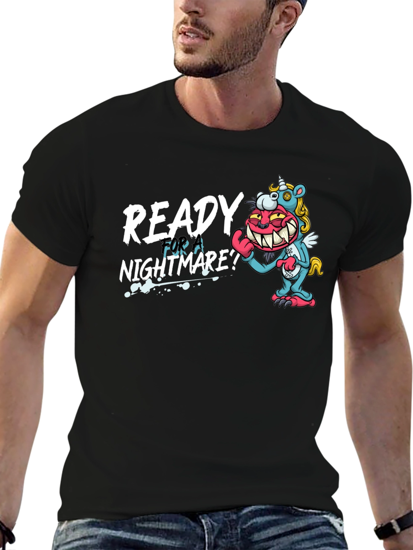 Ready for a Nightmare Black Graphic Tee