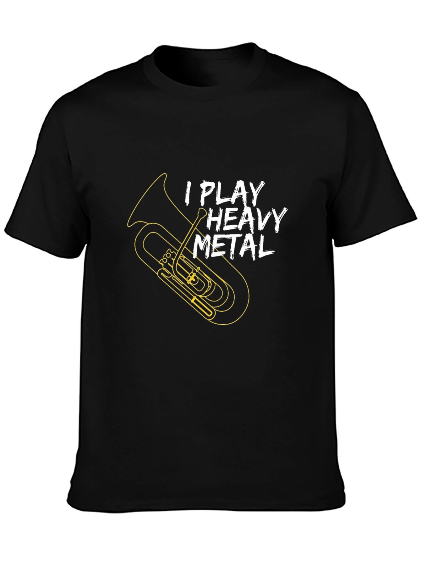 Heavy Metal Tuba Player Black T-Shirt