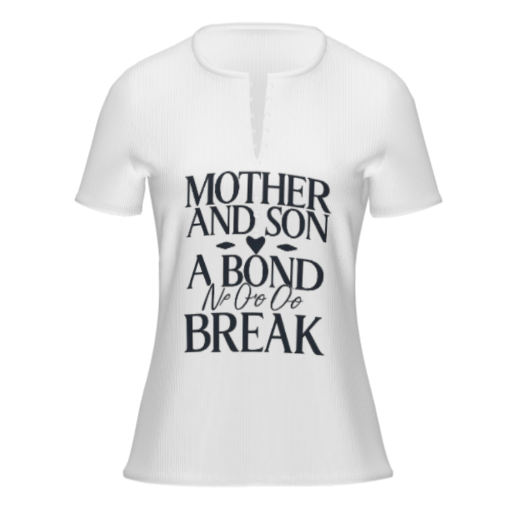 Mother and Son Bond Graphic T-Shirt | Heartwarming Family Love Quote Tee(z1105)