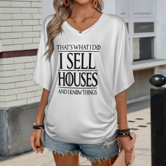 I Sell Houses and I Know Things – Real Estate Humor Graphic T-Shirt(z1087)