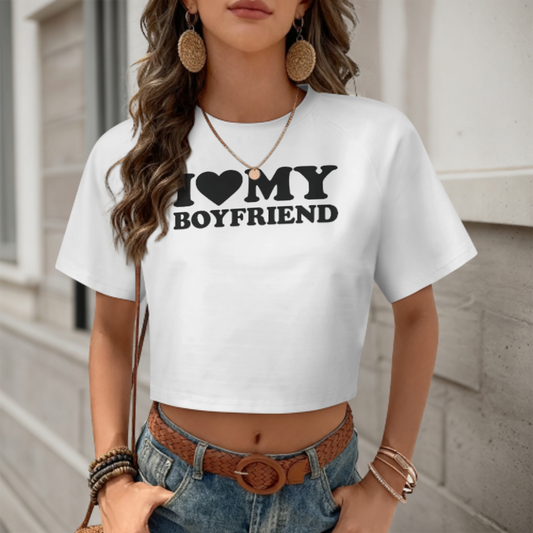 I Love My Boyfriend Shirt – Cute Romantic Graphic Tee for Girlfriends(z1124)