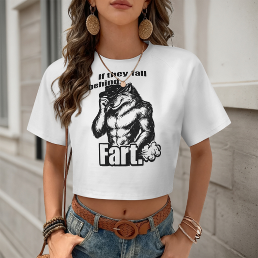 If They Fall Behind, Fart Shirt – Funny Wolf Meme Graphic Tee(z1123)