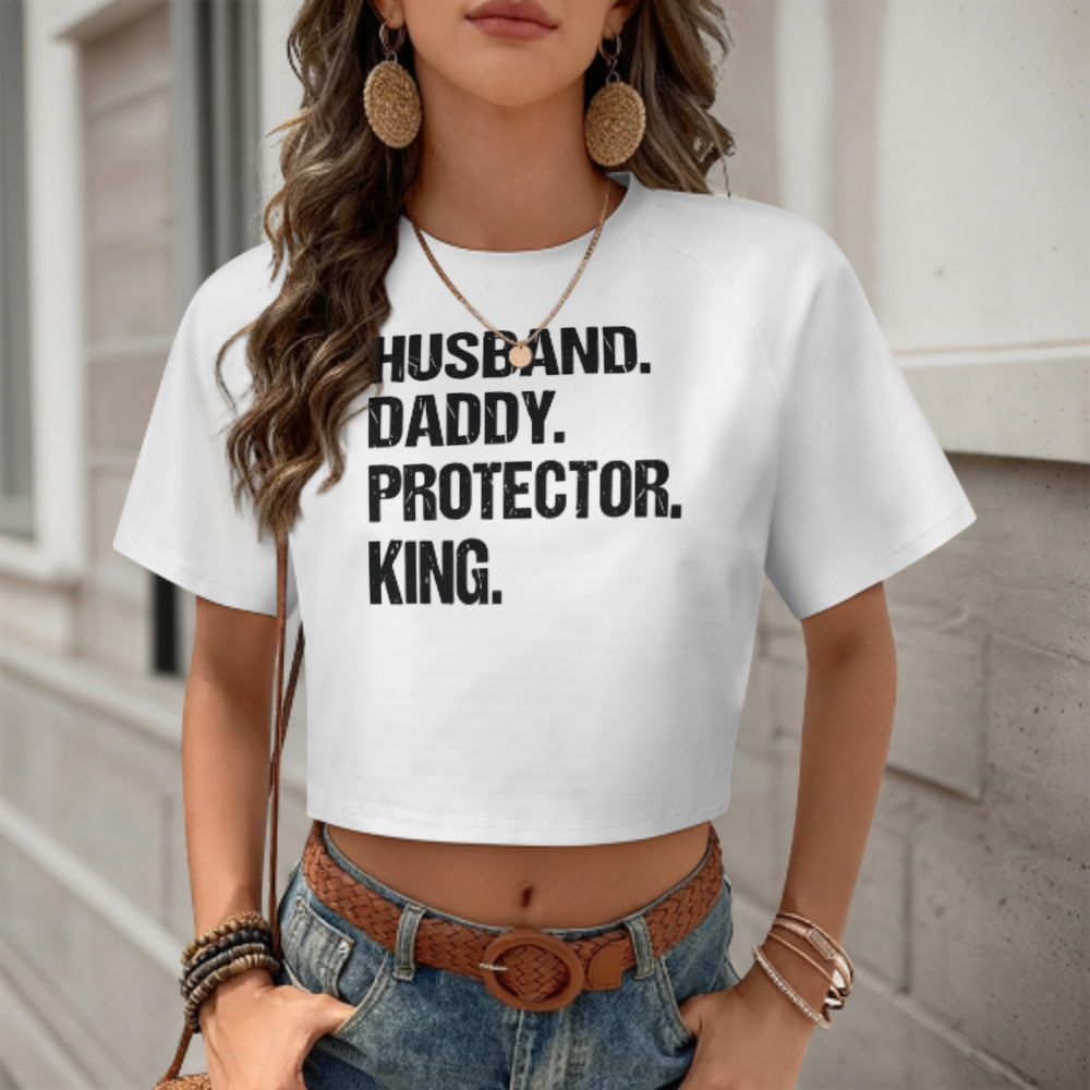 Husband Daddy Protector King Shirt – Proud Father & Family Man Graphic Tee(z1129)
