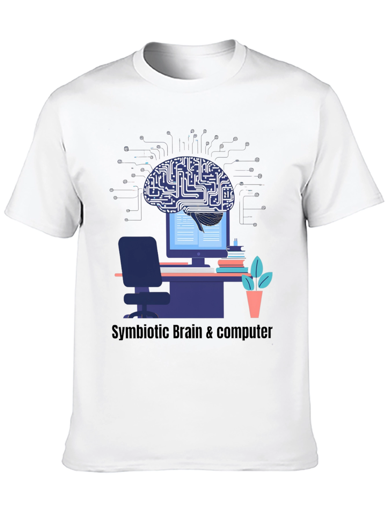 Symbiotic Brain & Computer Graphic Tee