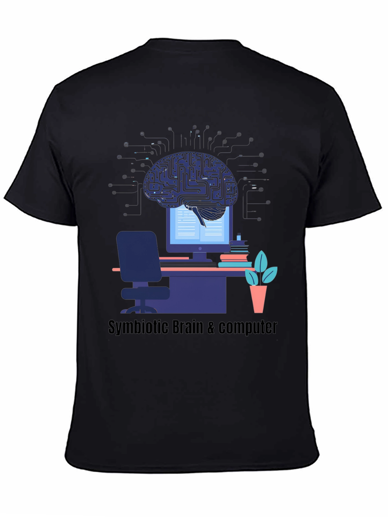 Symbiotic Brain & Computer Graphic Tee