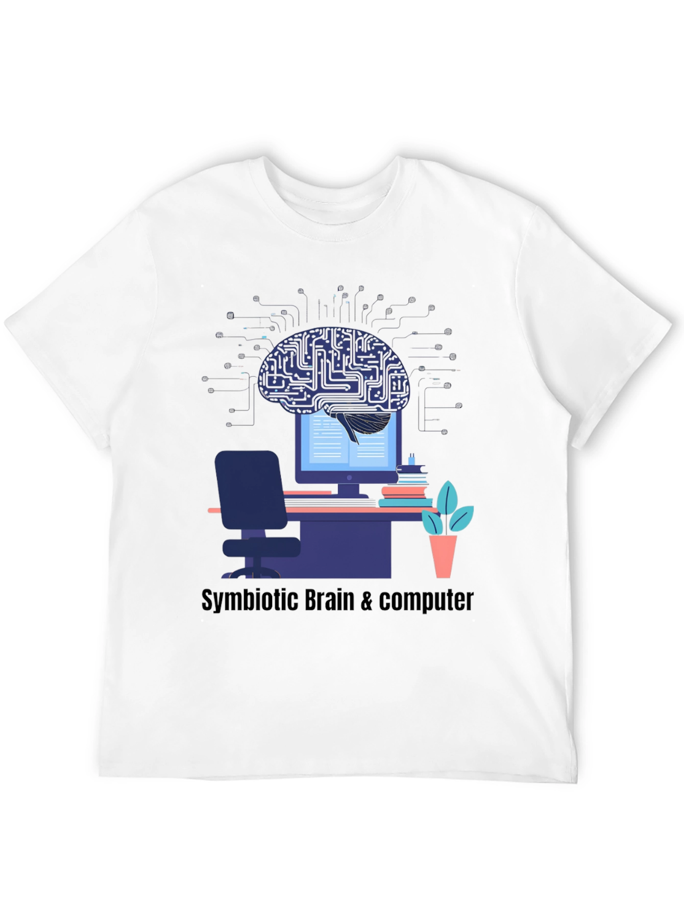 Symbiotic Brain & Computer Graphic Tee