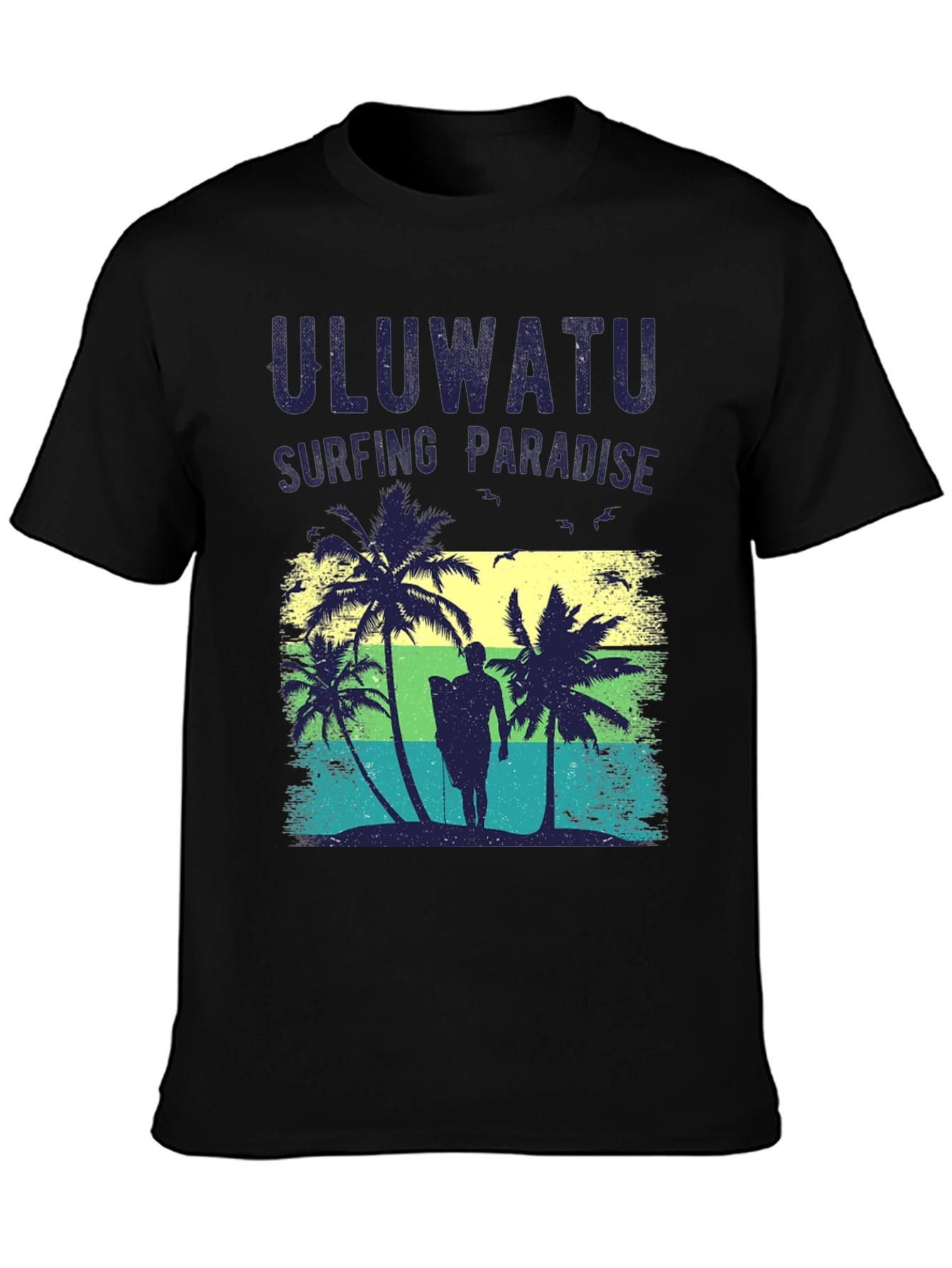 Uluwatu Surfing Paradise T-Shirt - Tropical Graphic Tee