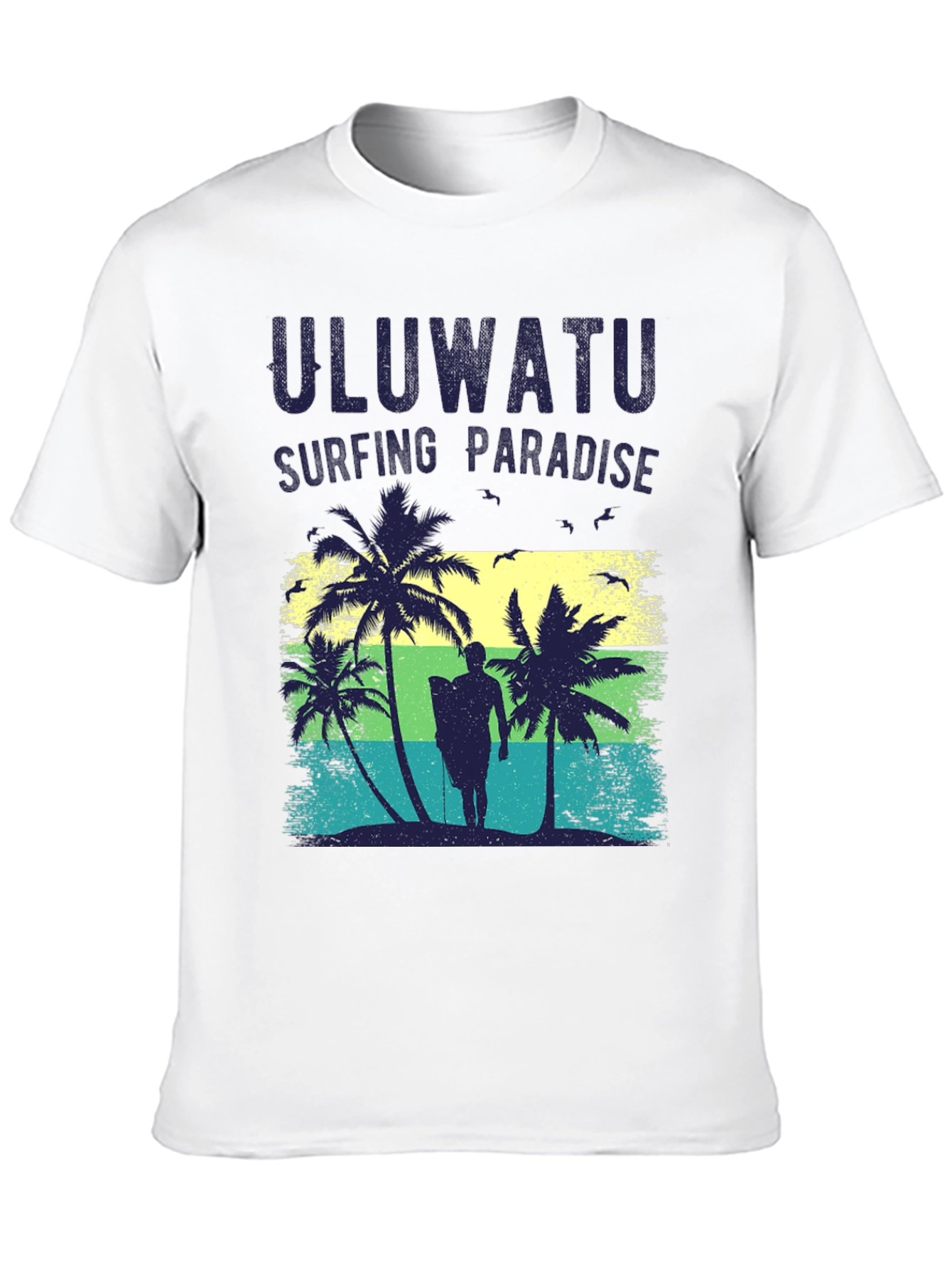 Uluwatu Surfing Paradise T-Shirt - Tropical Graphic Tee