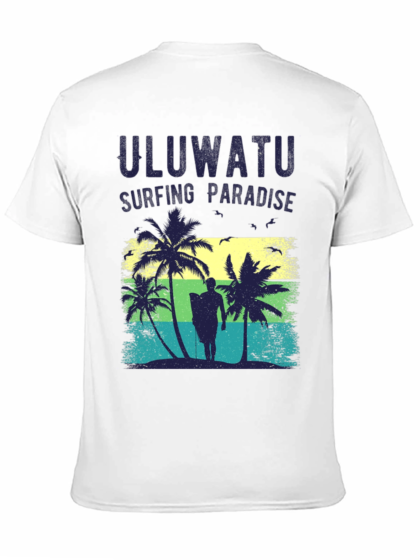 Uluwatu Surfing Paradise T-Shirt - Tropical Graphic Tee